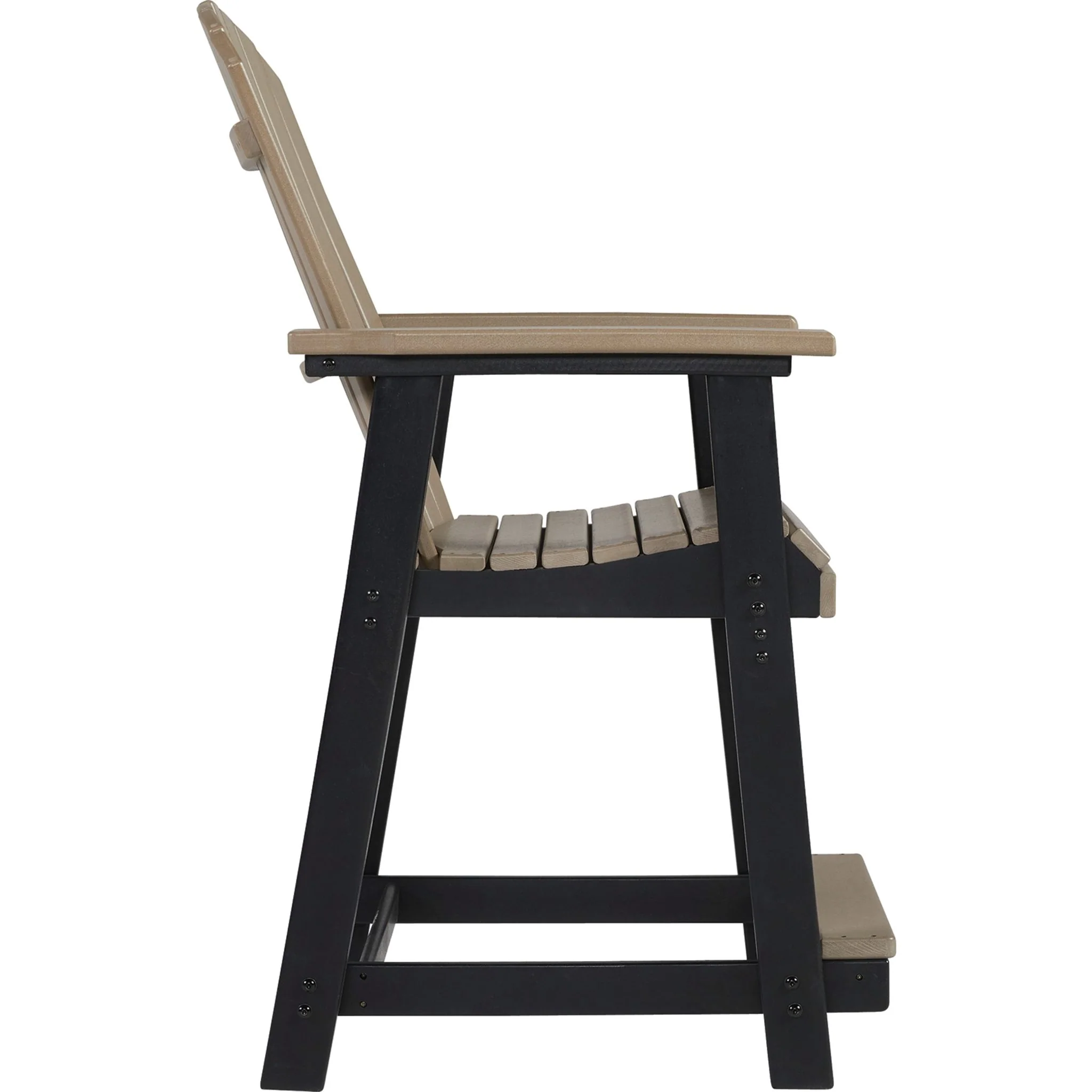 Fairen Trail Outdoor Counter Height Stool (set of 2) - Black/Driftwood - Image 6