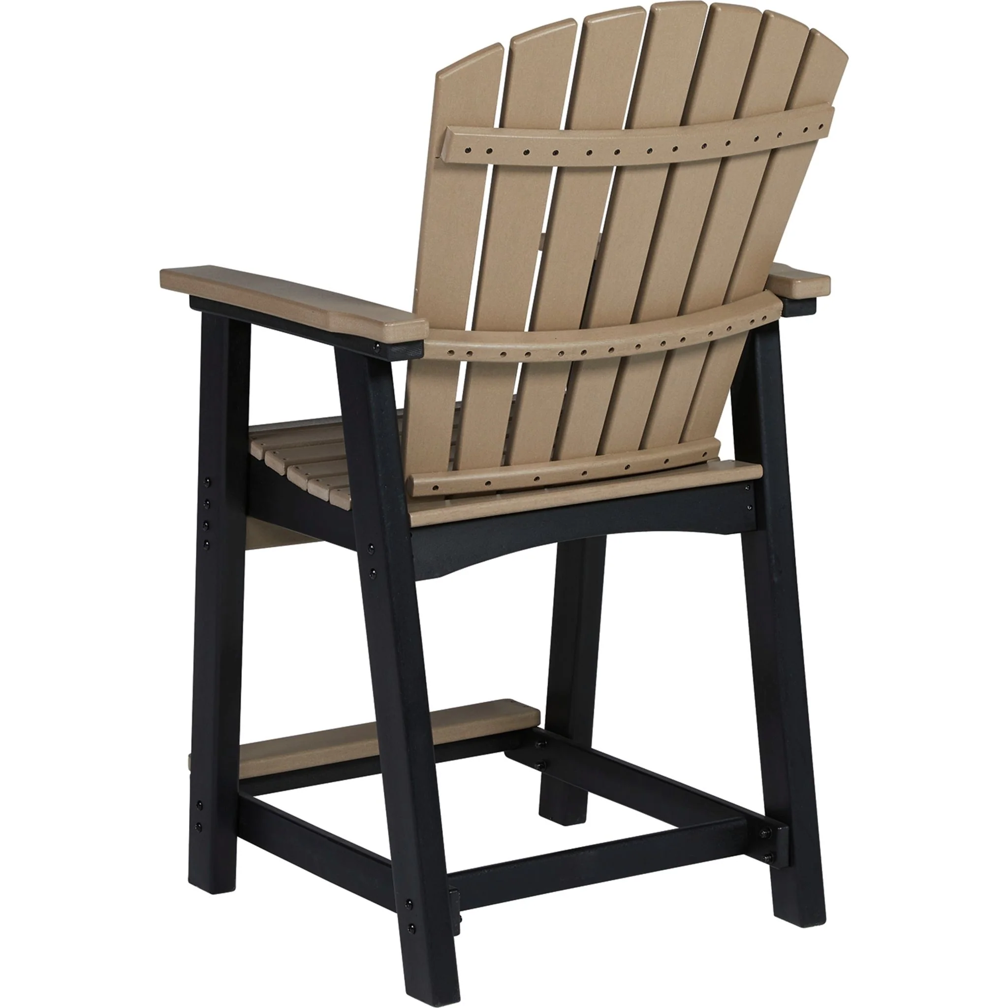 Fairen Trail Outdoor Counter Height Stool (set of 2) - Black/Driftwood - Image 7