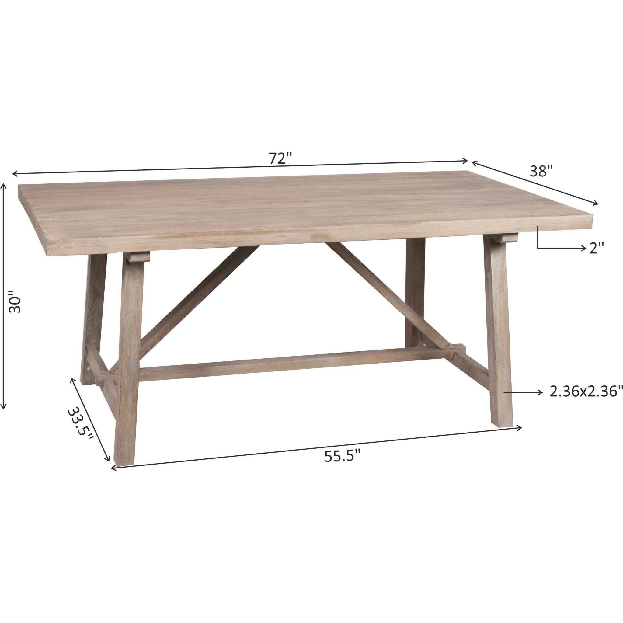 Farm House Dining Table - New Vintage - (1810-192) - Image 2