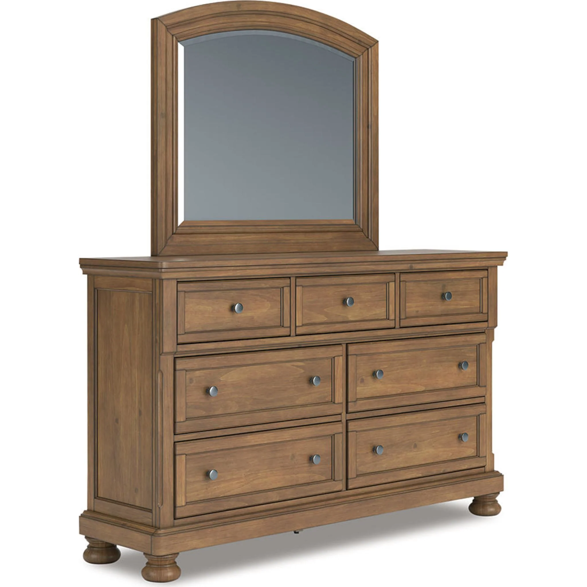 Feddinger 6 Piece Sleigh Storage Bedroom - Medium Brown - Image 4