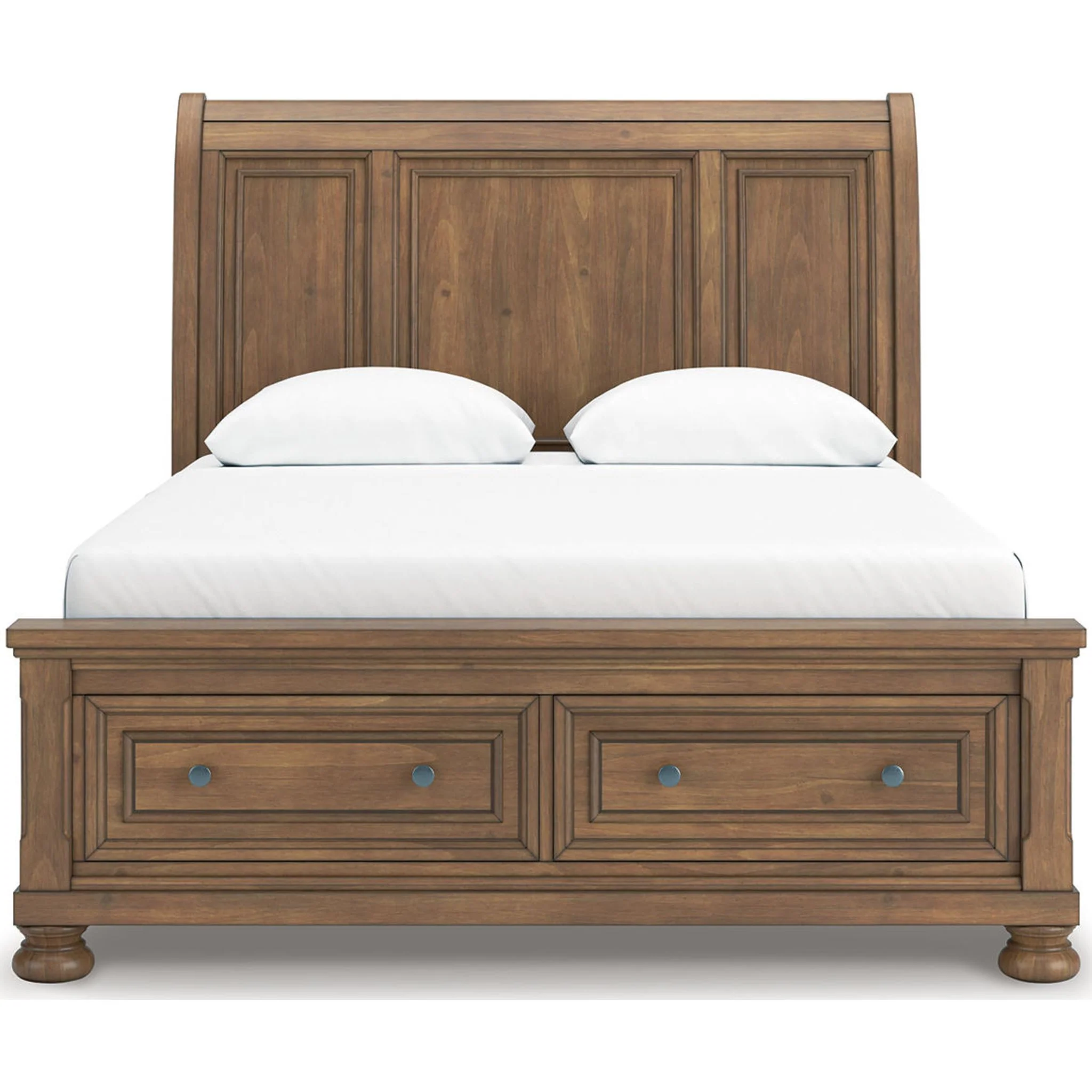 Feddinger Sleigh Storage Bed - Medium Brown - Image 6