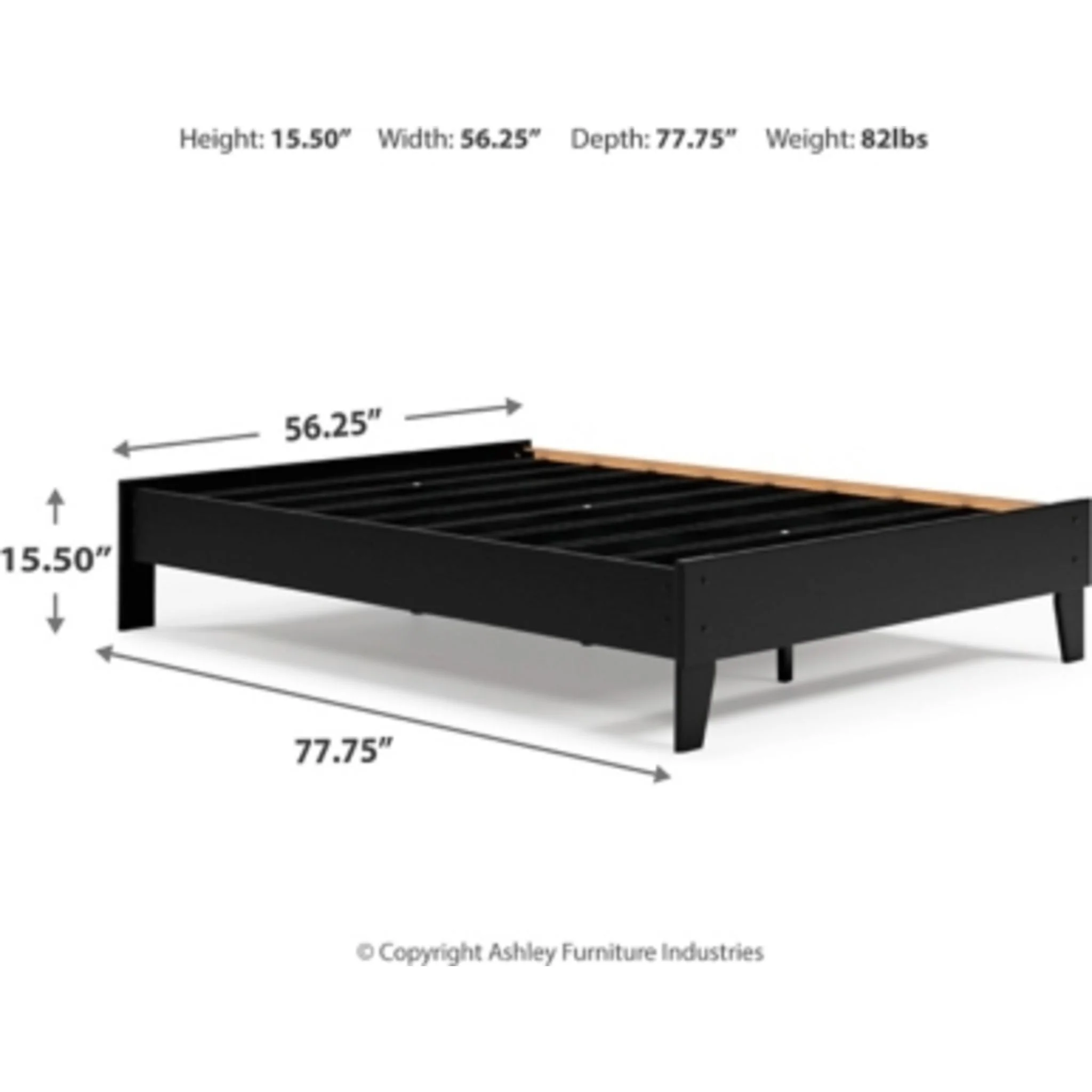Finch Full Platform Bed - Black - Image 4