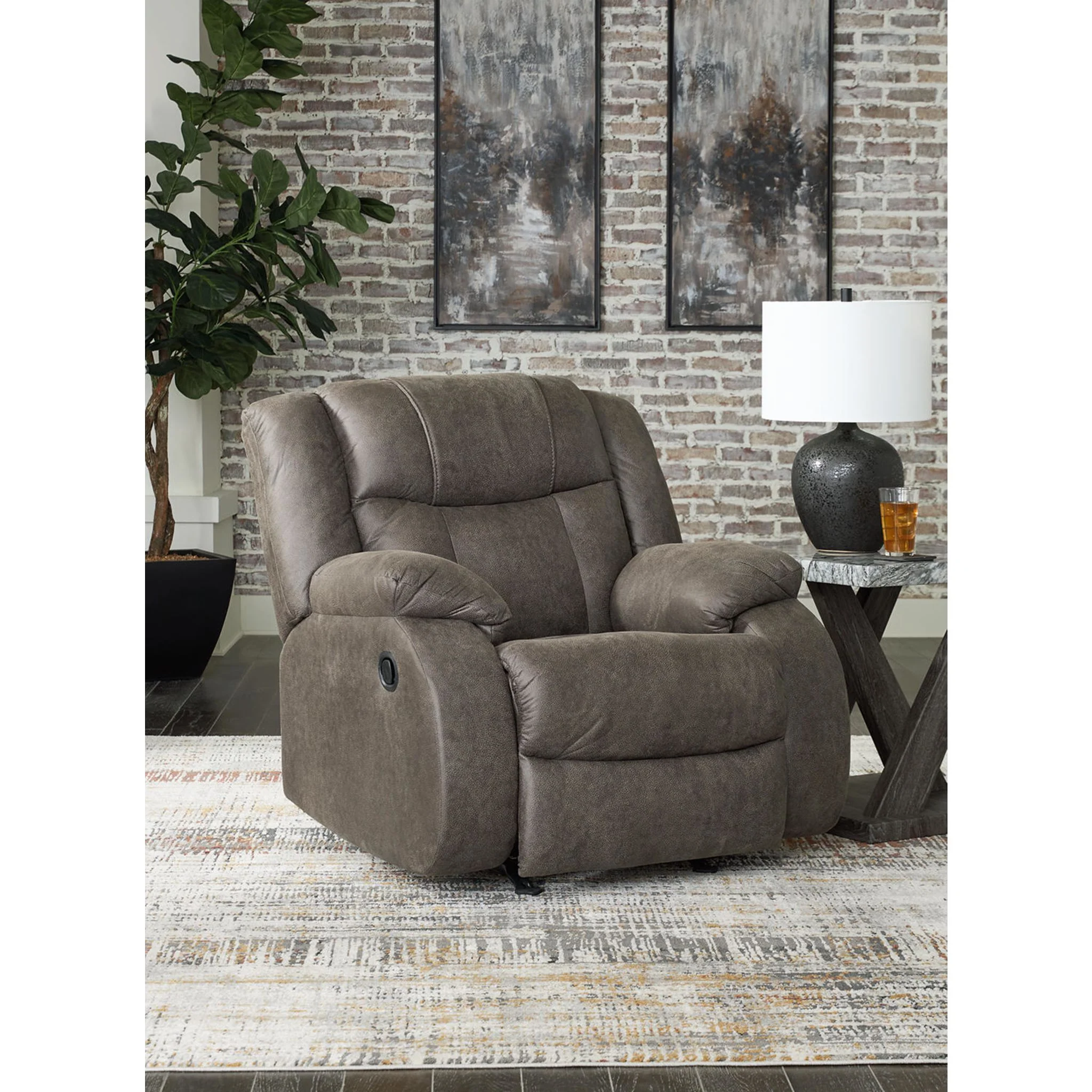 First Base Rocker Recliner - Gunmetal - Image 13