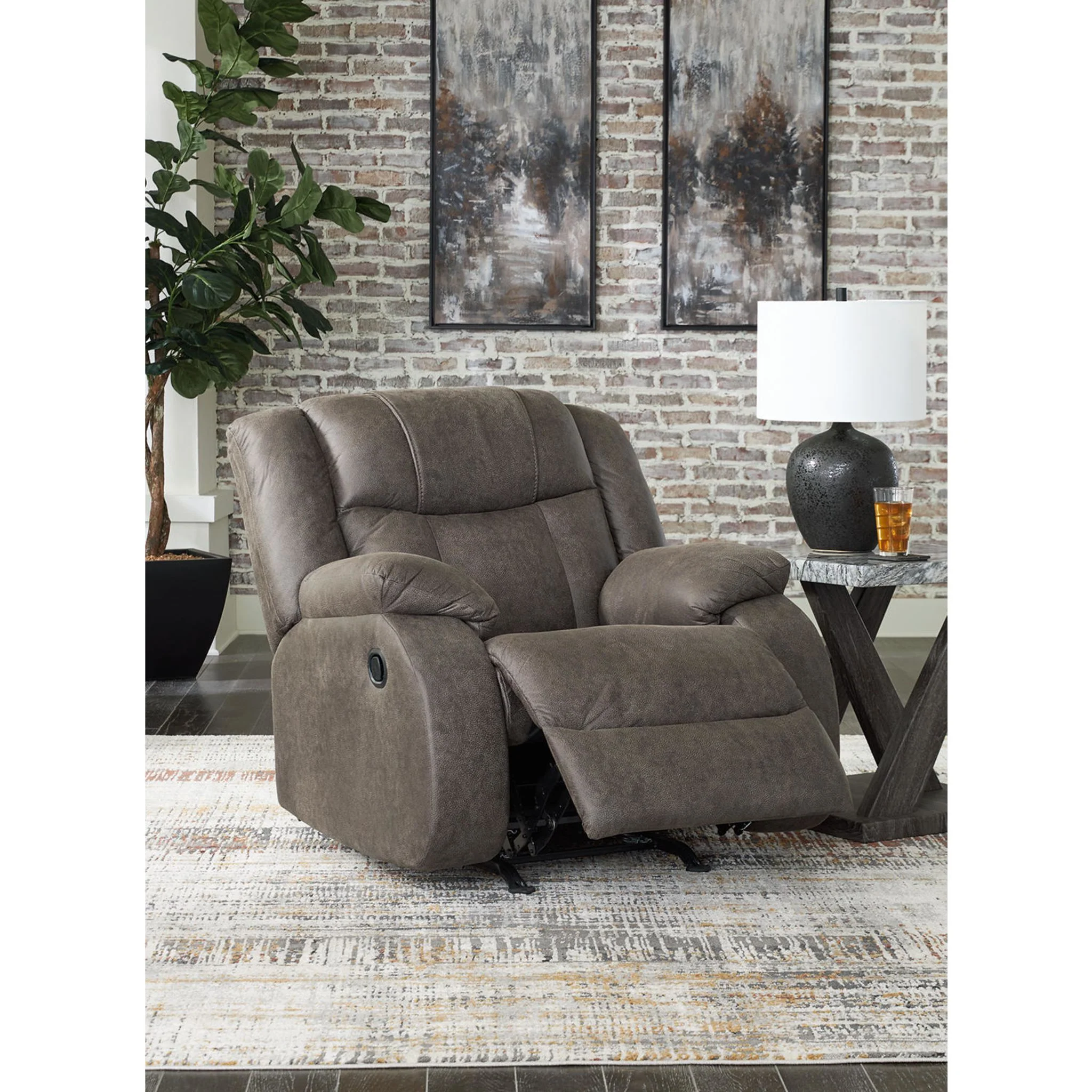 First Base Rocker Recliner - Gunmetal - Image 15