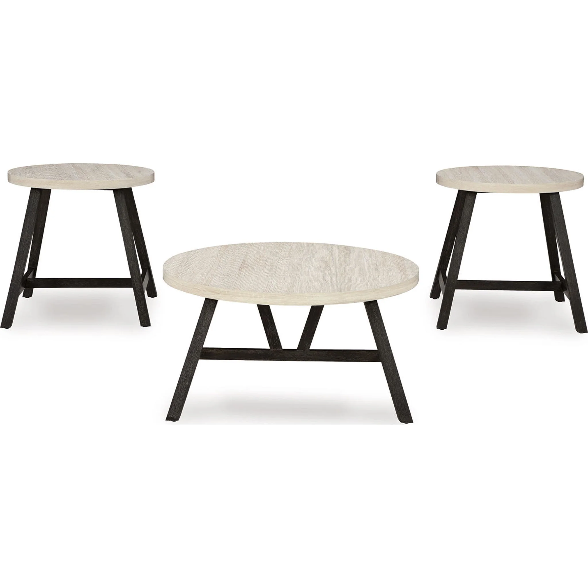 Fladona 3 Pack Tables - Black/White - Image 4