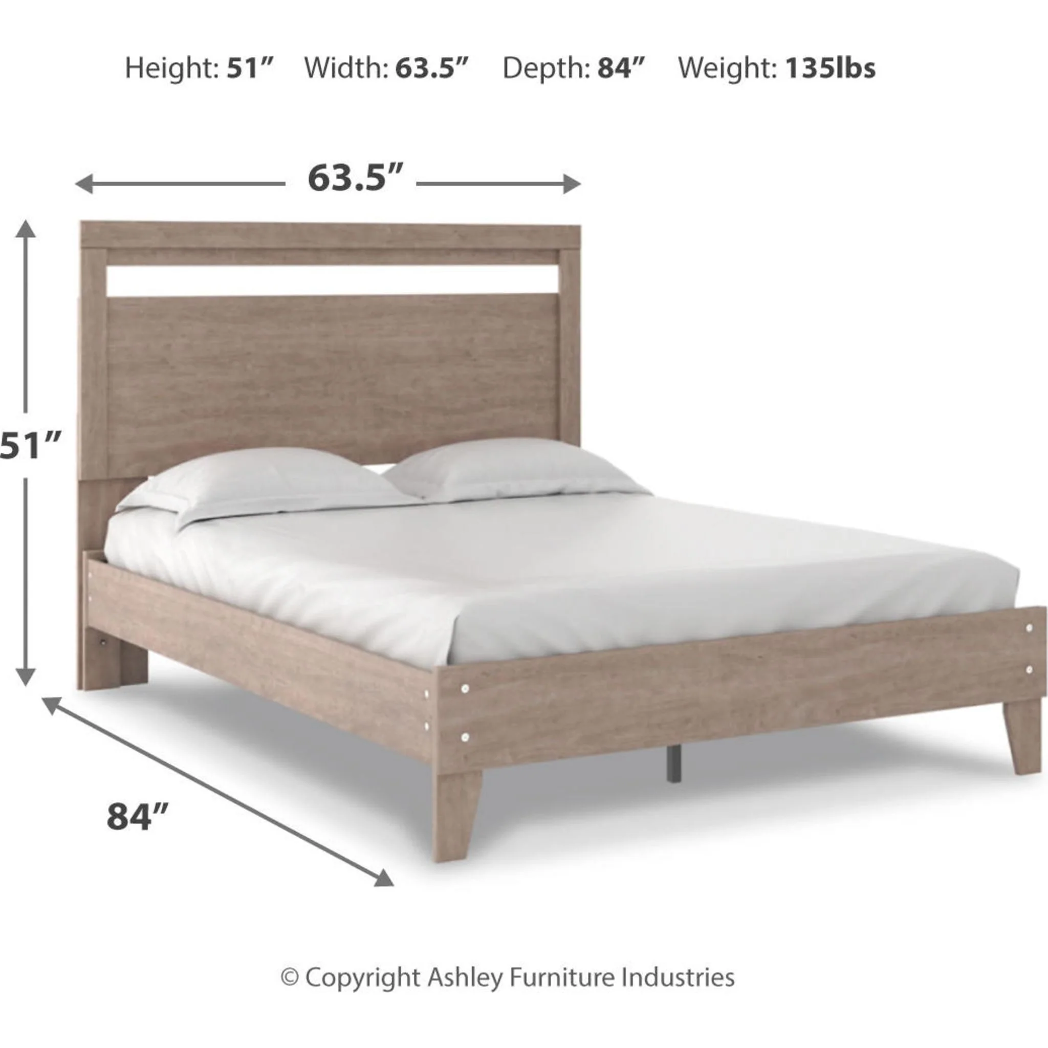 Flannia Queen Platform Bed - Gray - Image 12