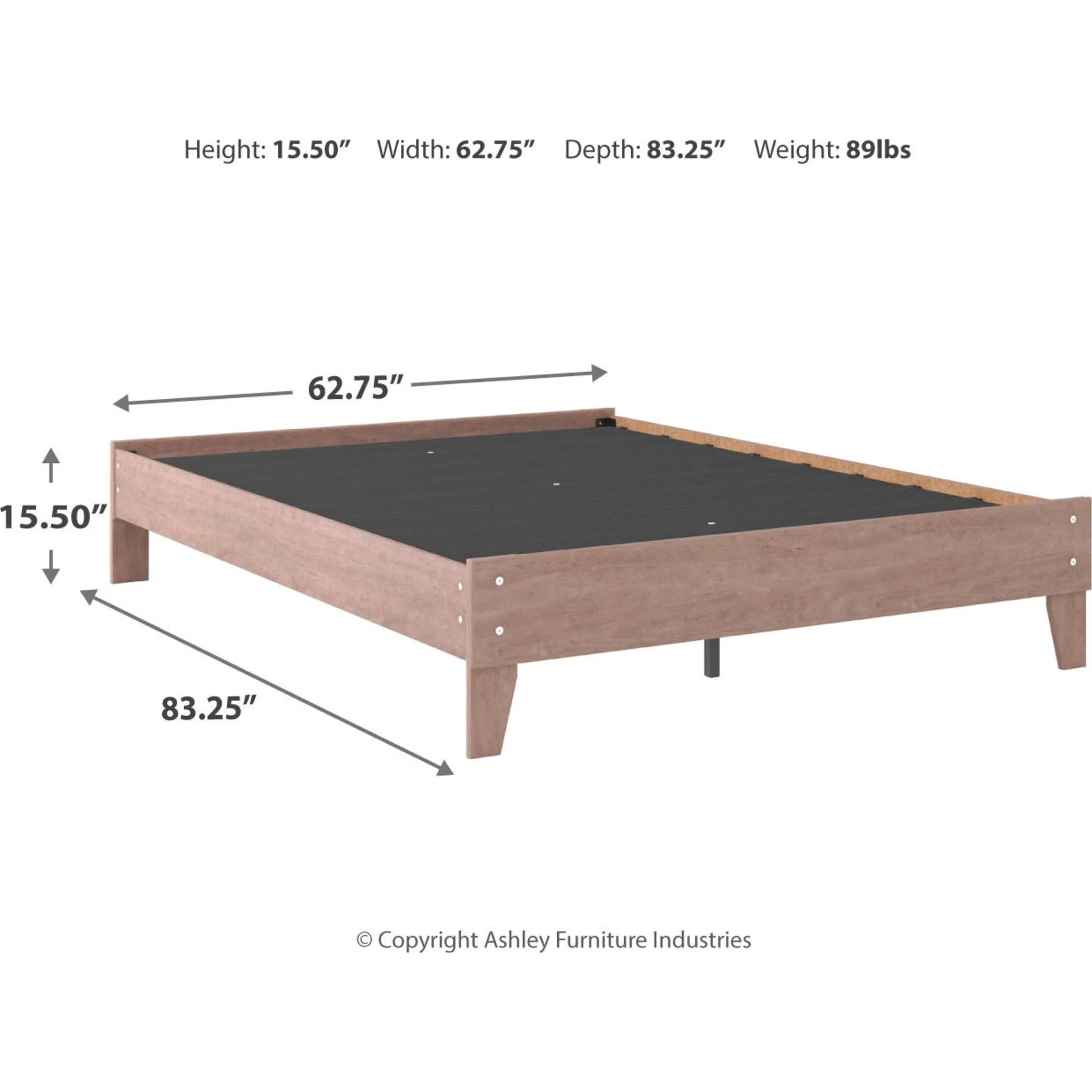 Flannia Queen Platform Bed - Gray - Image 2