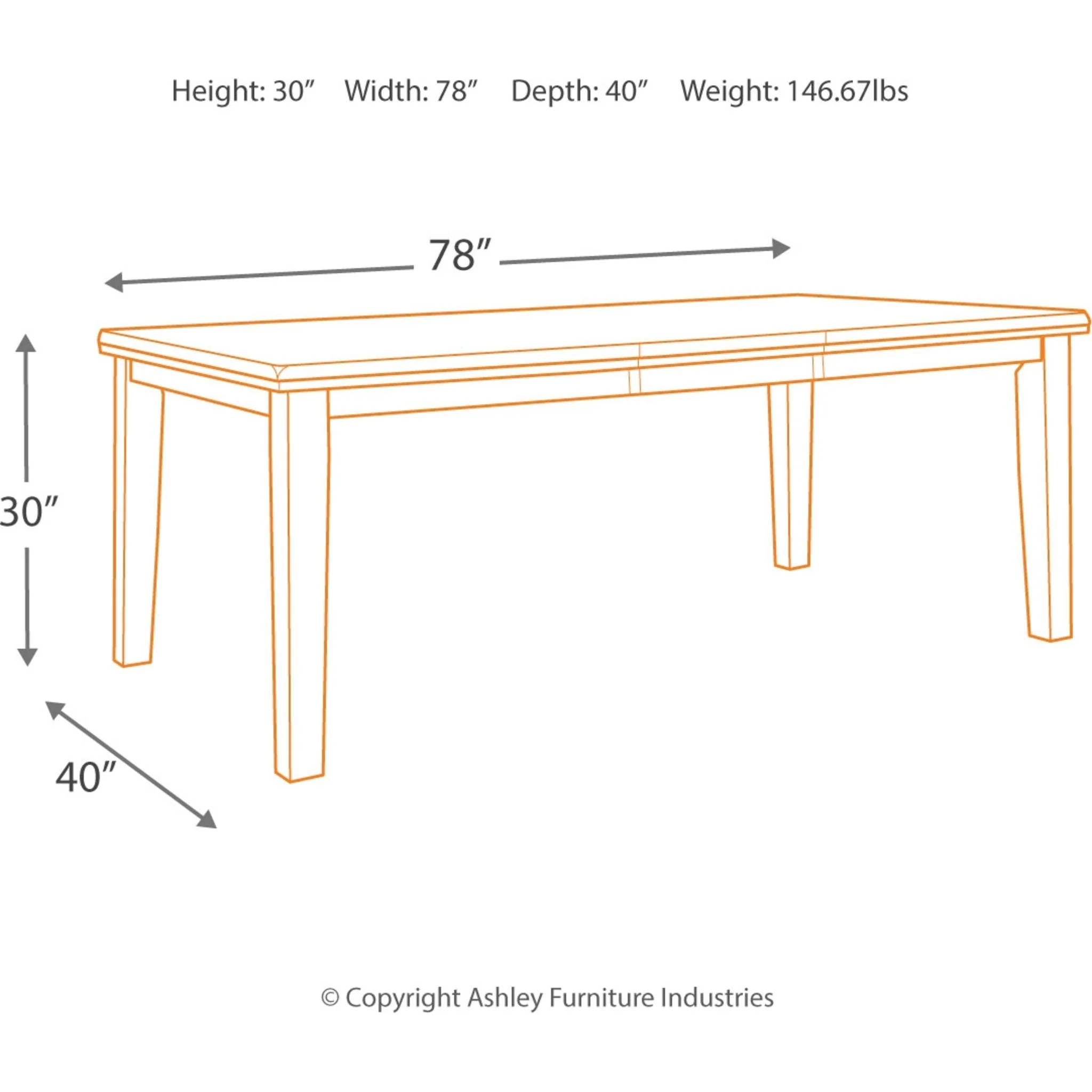 Flaybern Rectangle Table - Brown - (D595-35) - Image 4