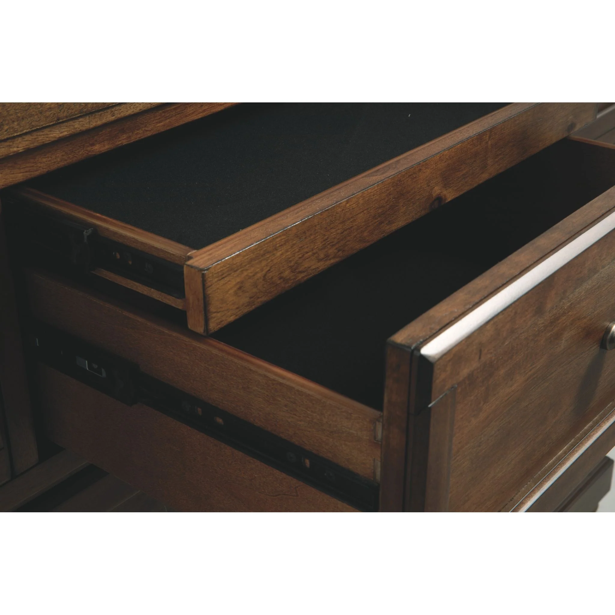 Flynnter 5 Piece King Storage Bedroom - Medium Brown - Image 6