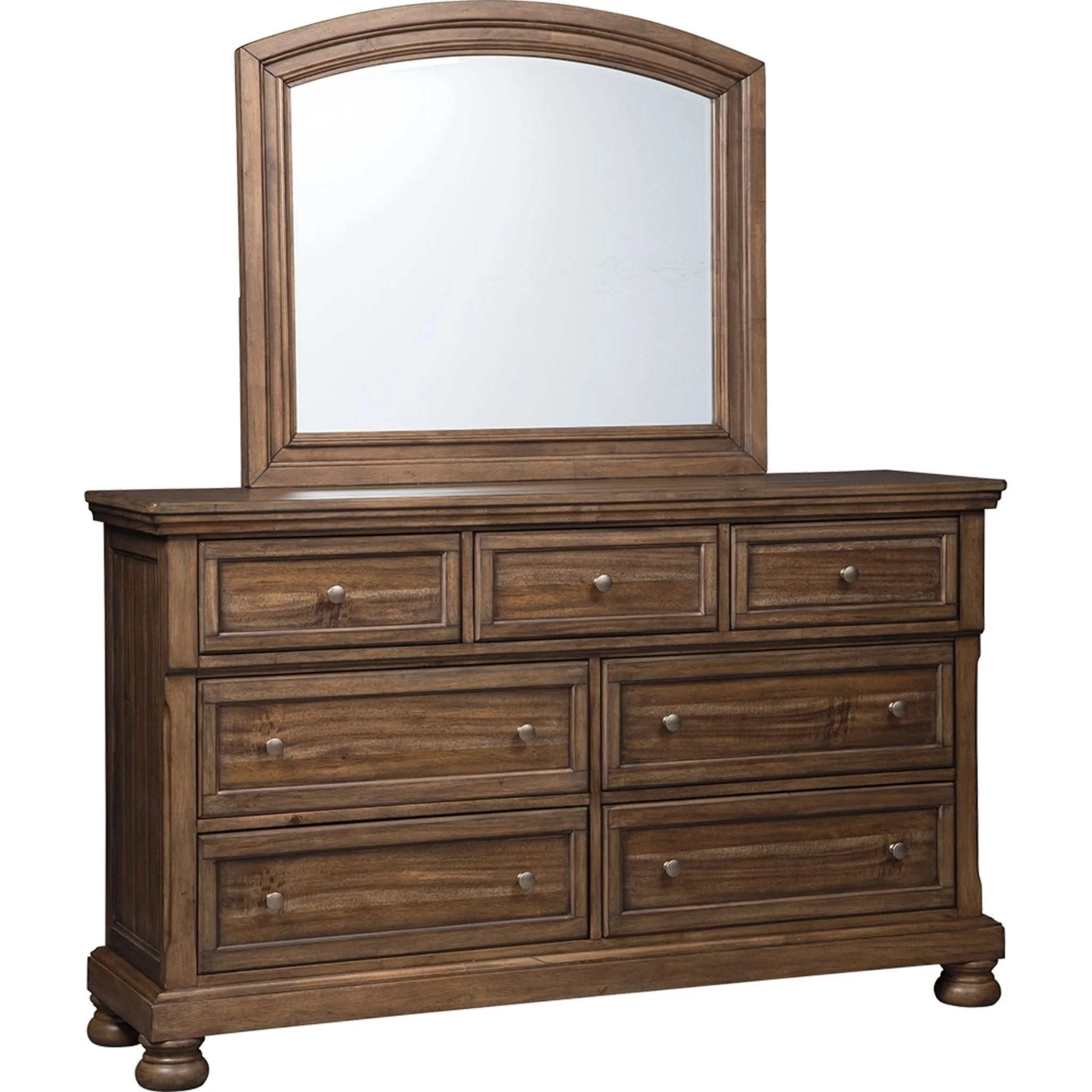Flynnter 5 Piece Queen Storage Bedroom - Medium Brown - Image 4