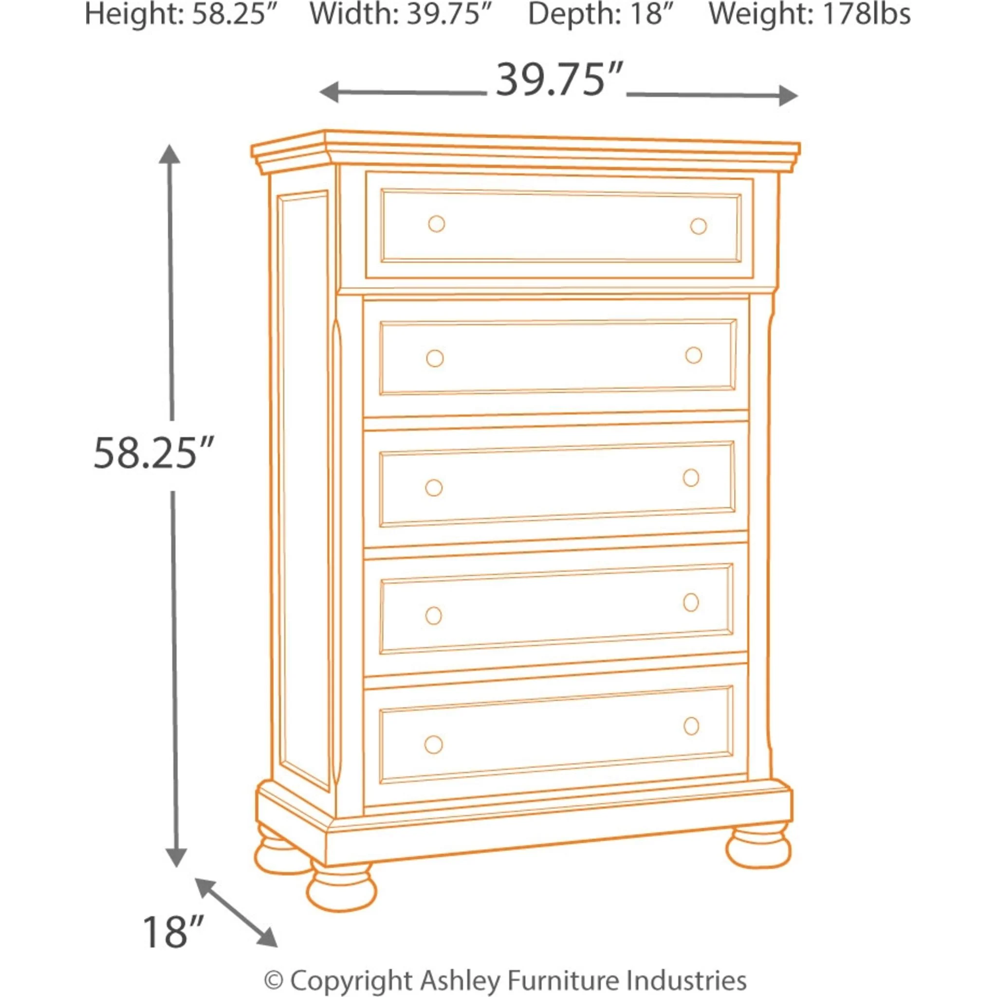Flynnter Chest - Medium Brown - Image 5