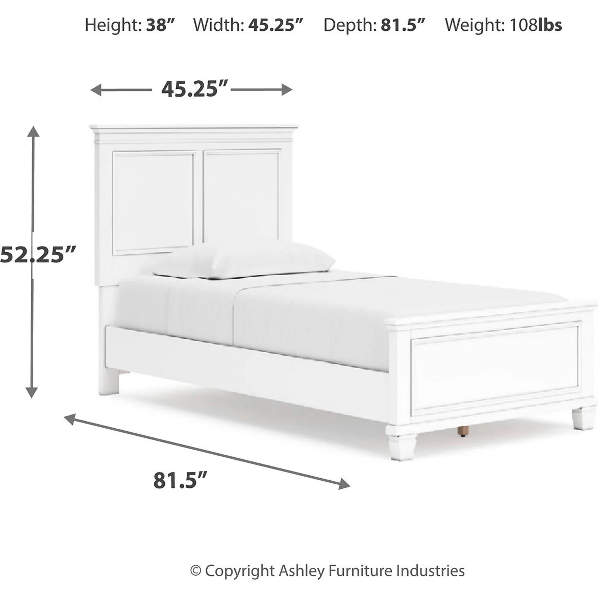 Fortman 6 Piece Panel Bedroom - White - Image 25