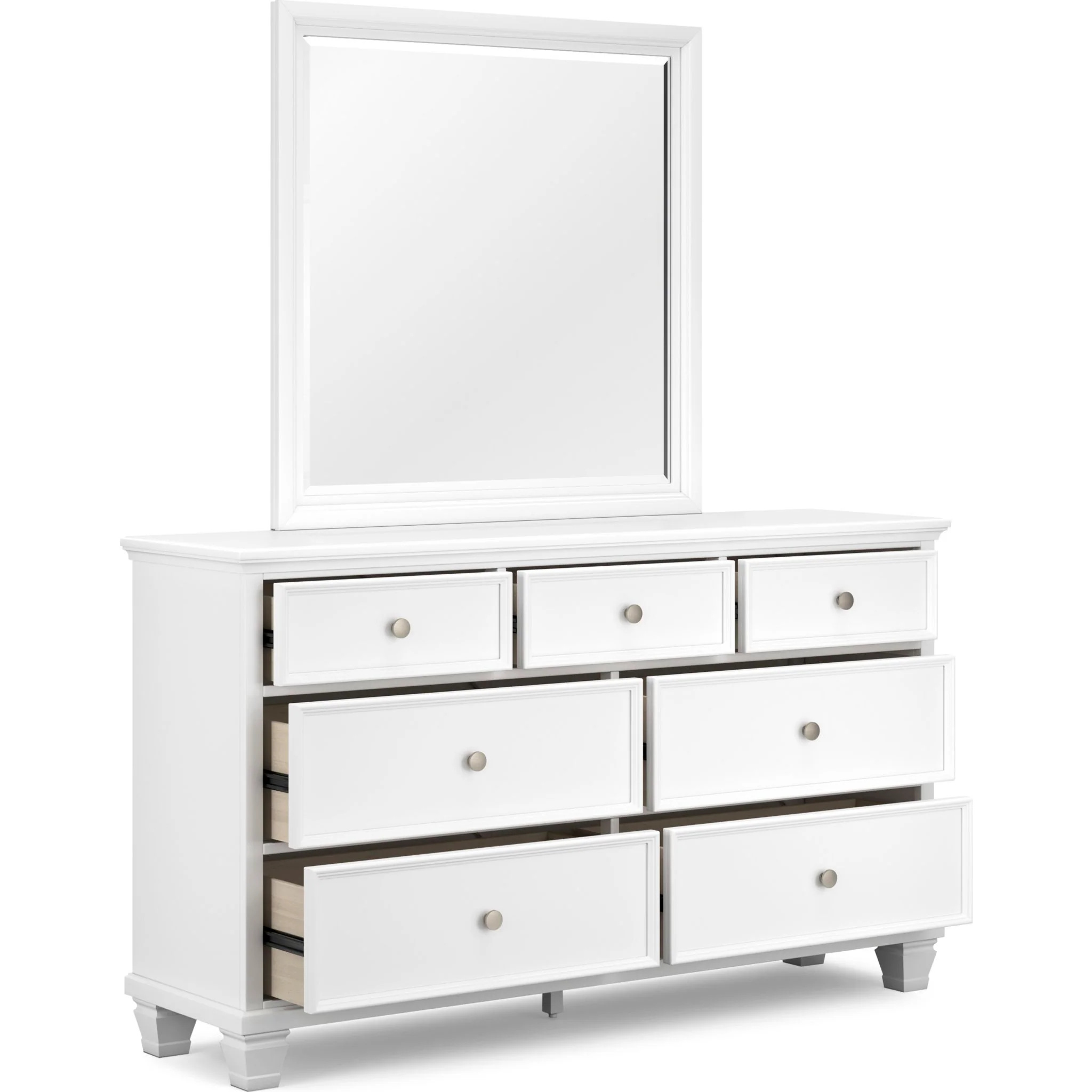 Fortman 6 Piece Panel Bedroom - White - Image 40