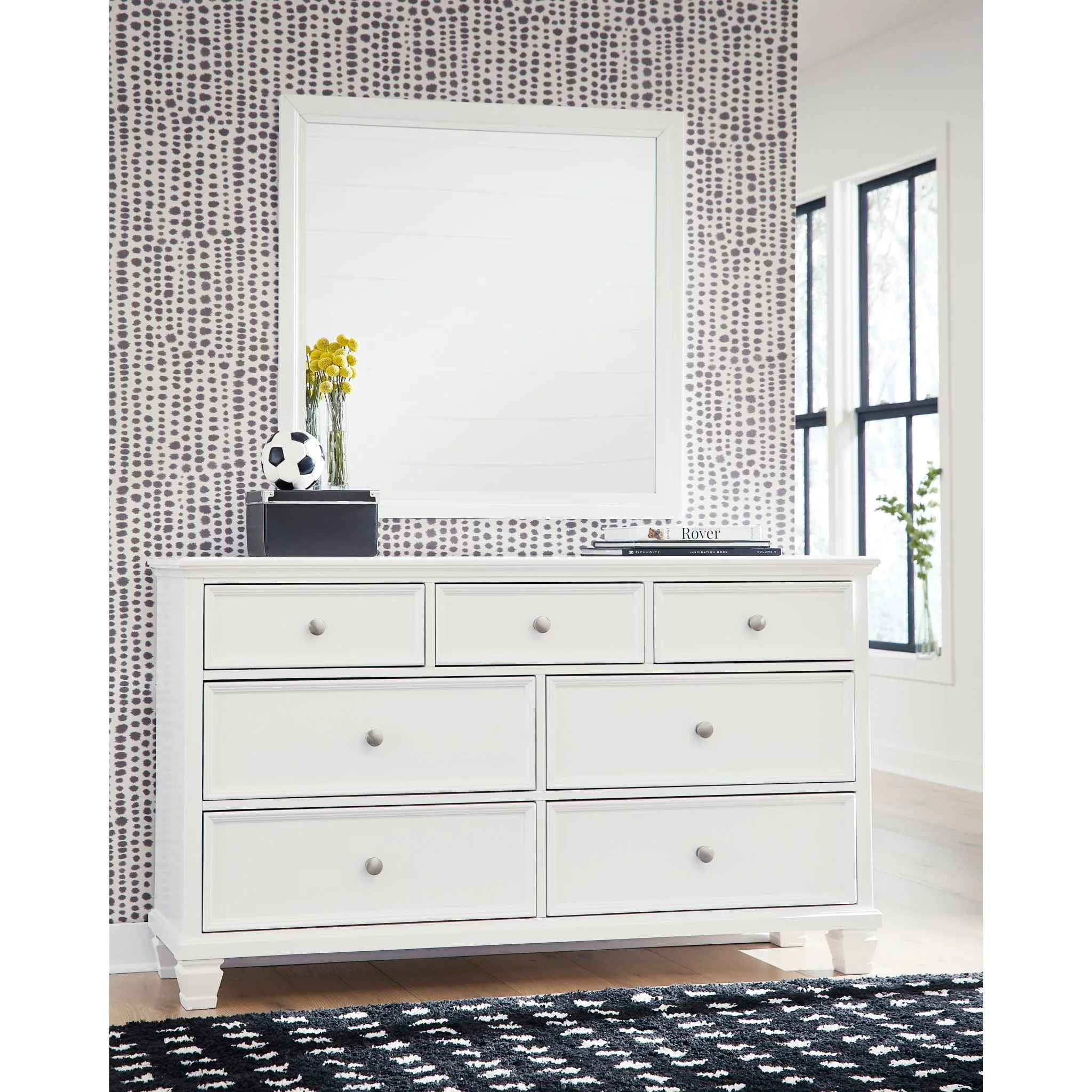 Fortman 6 Piece Panel Bedroom - White - Image 42