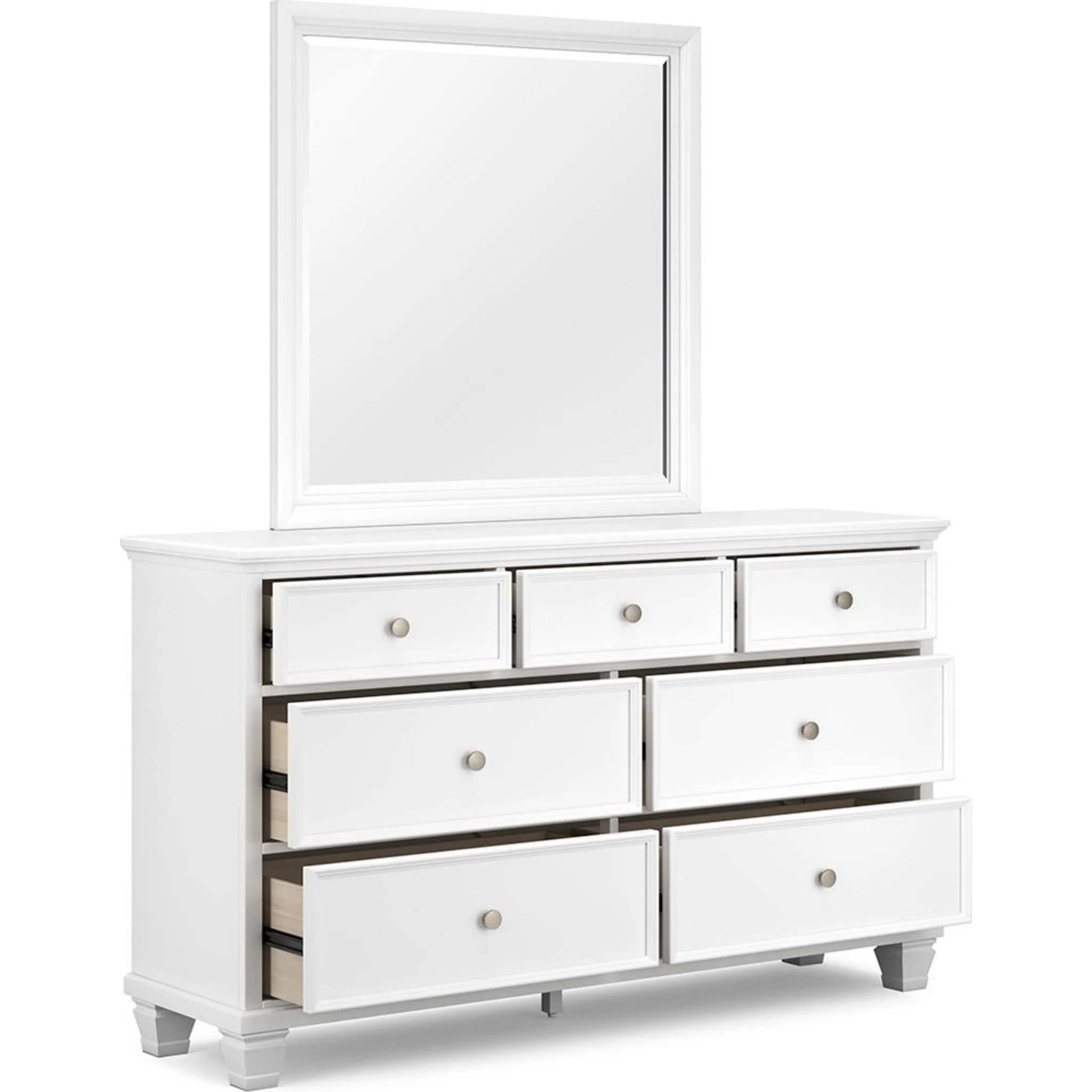 Fortman 6 Piece Panel Bedroom - White - Image 49