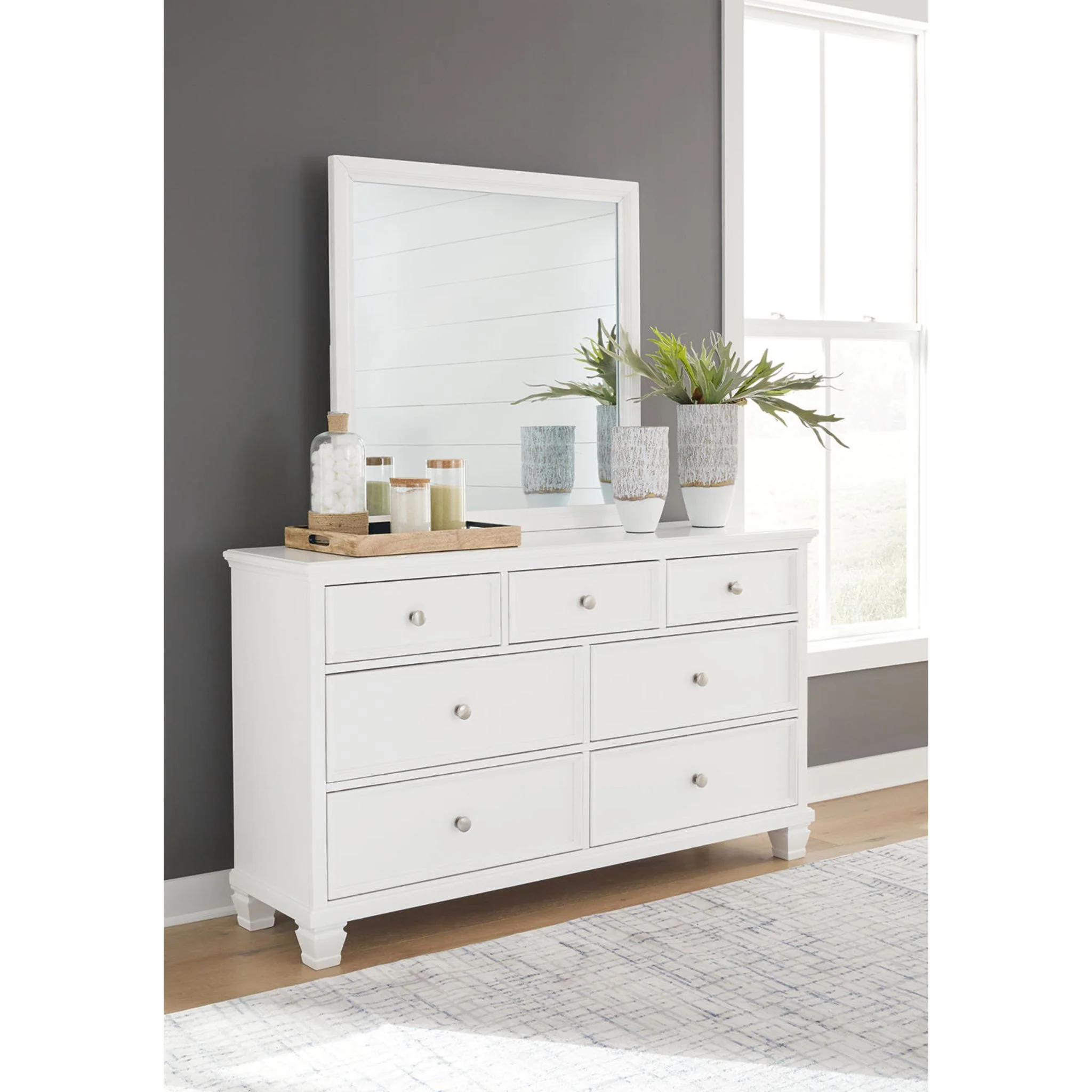 Fortman 6 Piece Panel Bedroom - White - Image 55