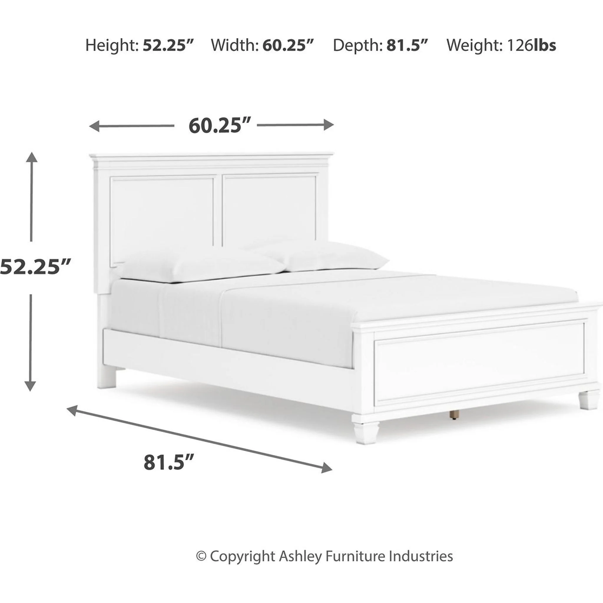 Fortman 6 Piece Panel Bedroom - White - Image 59