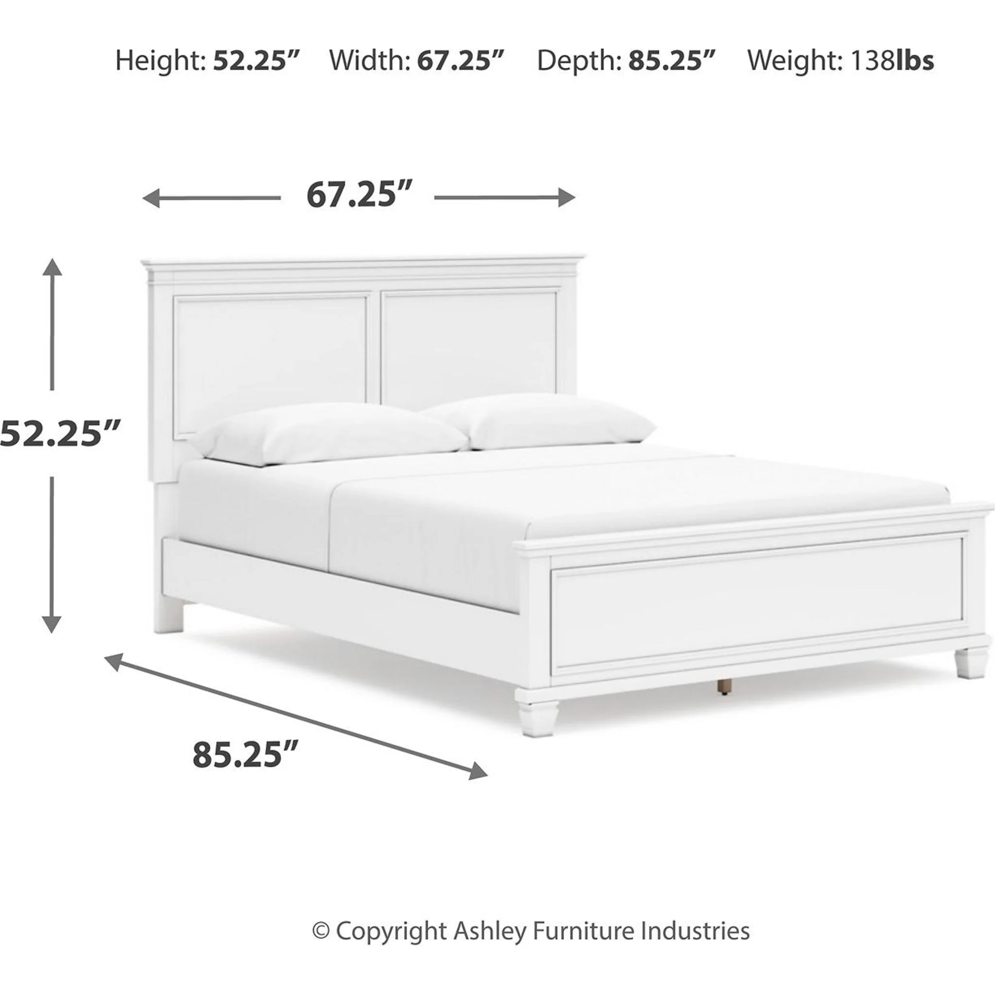 Fortman Panel Bed - White - Image 12