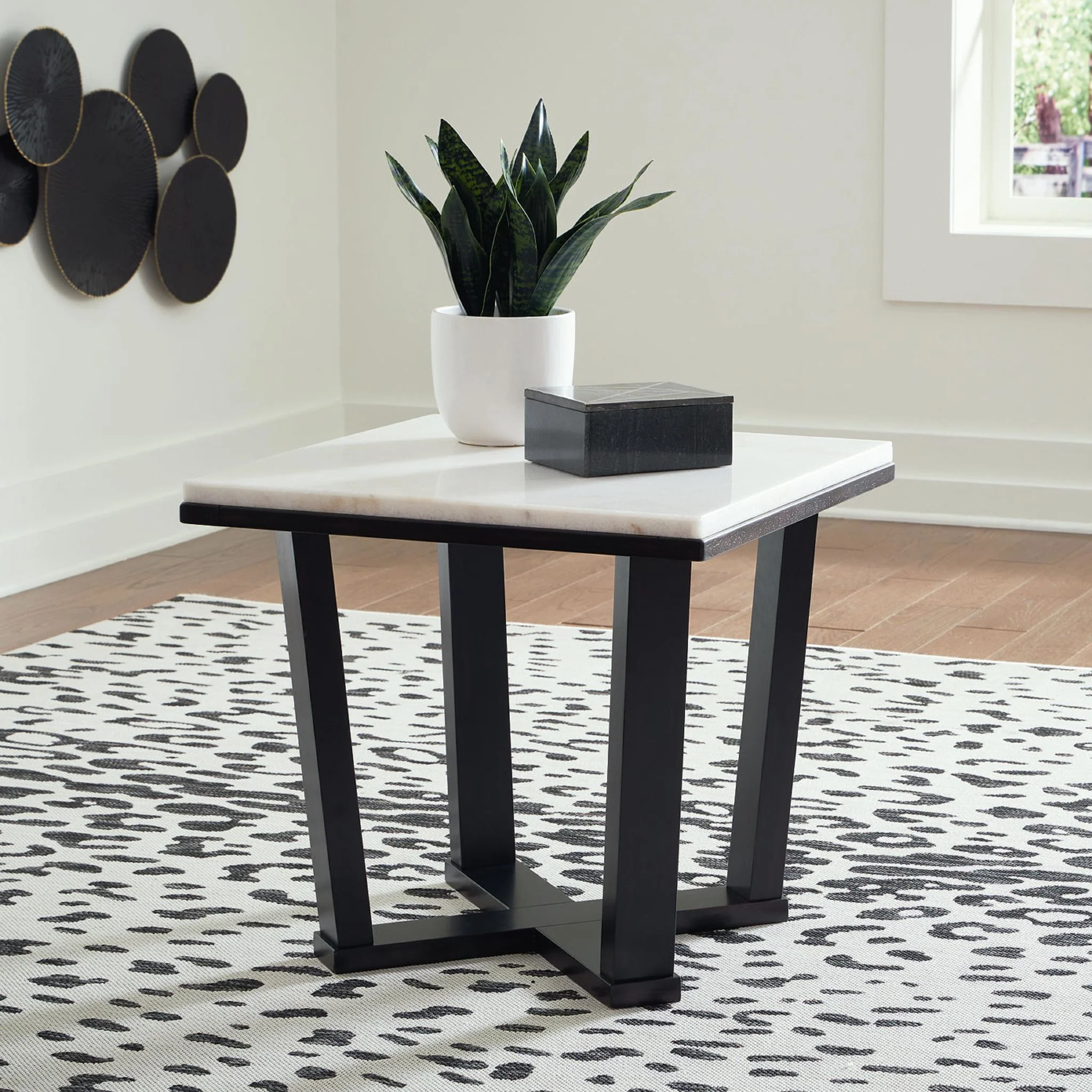 Fostead End Table - White/Espresso - Image 5