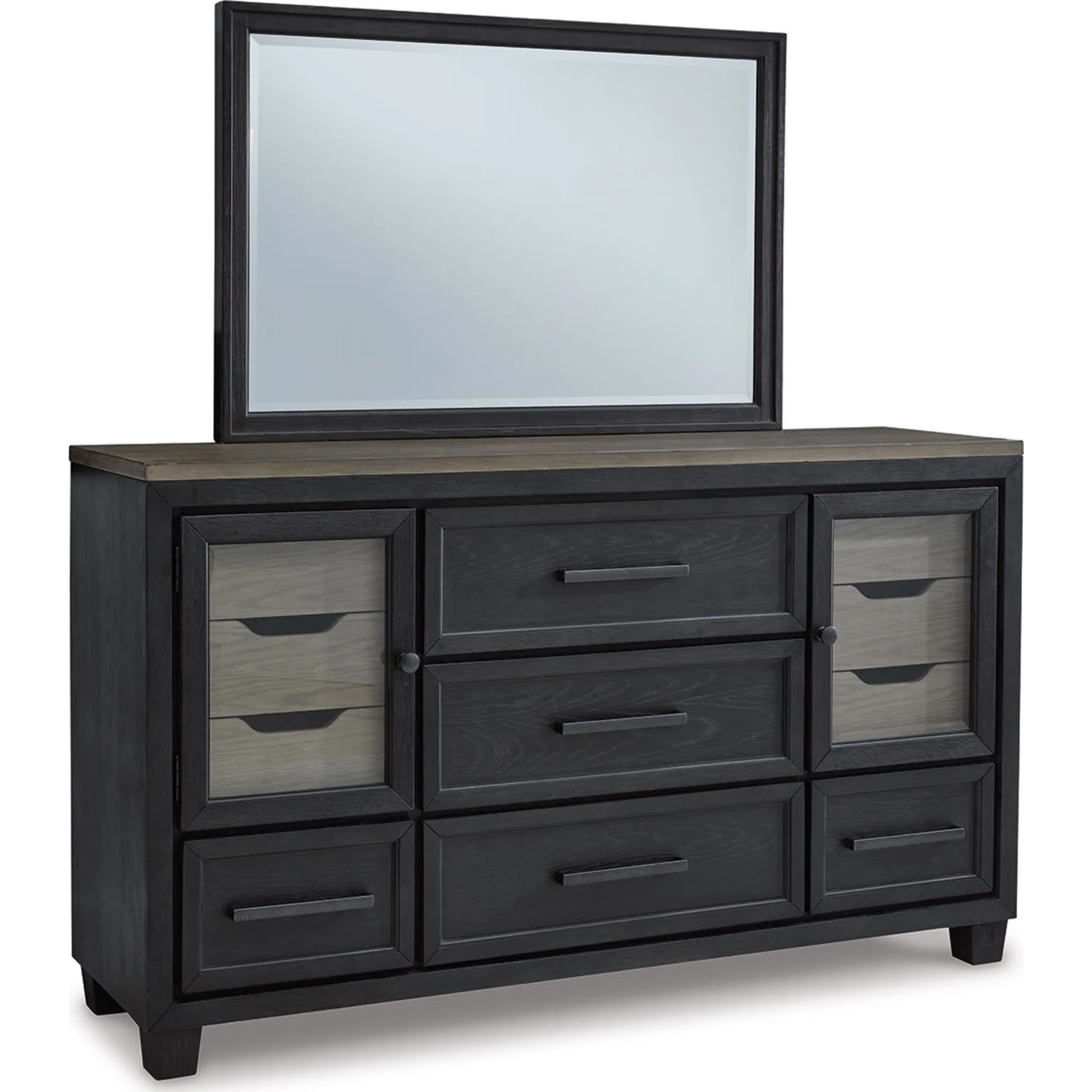 Foyland 5 Piece King Storage Bedroom - Black/Brown - Image 3