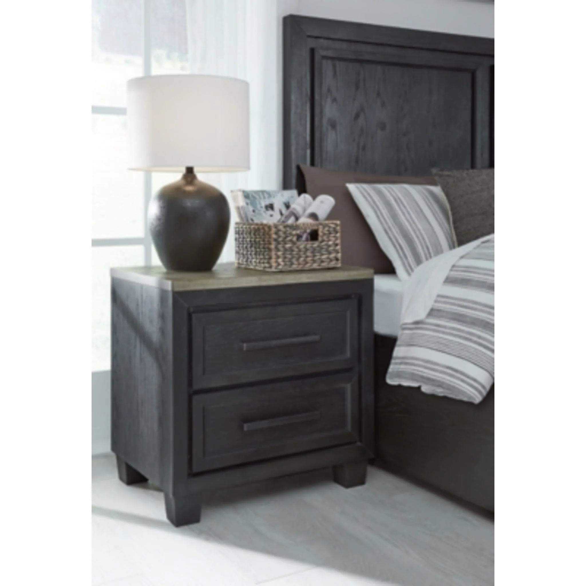 Foyland Nightstand - Black/Brown - Image 10