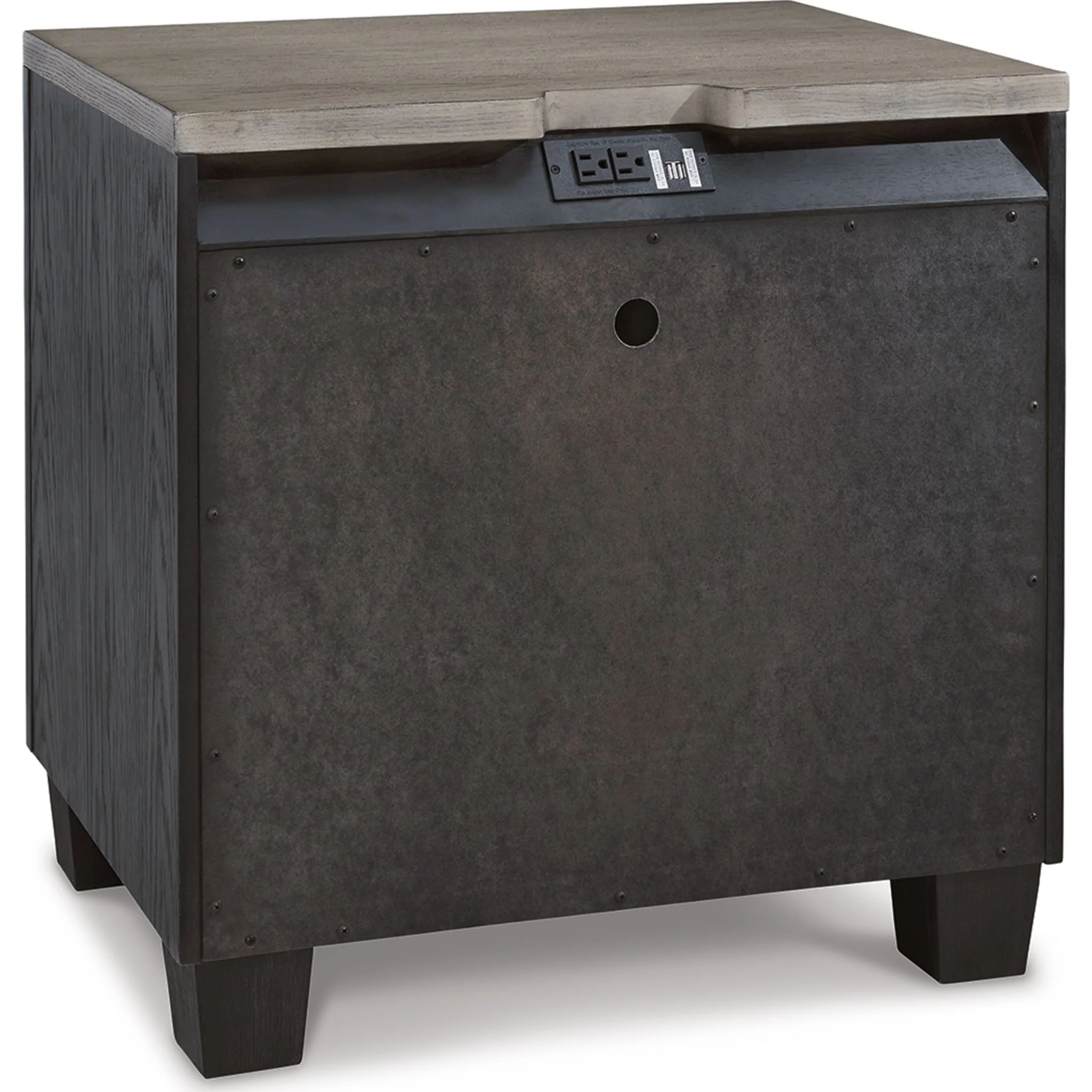 Foyland Nightstand - Black/Brown - Image 6