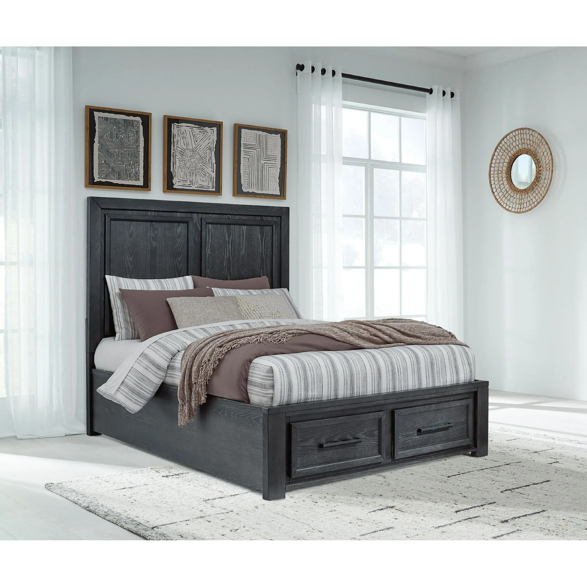 Foyland Queen Storage Bed - Black/Brown - Image 13