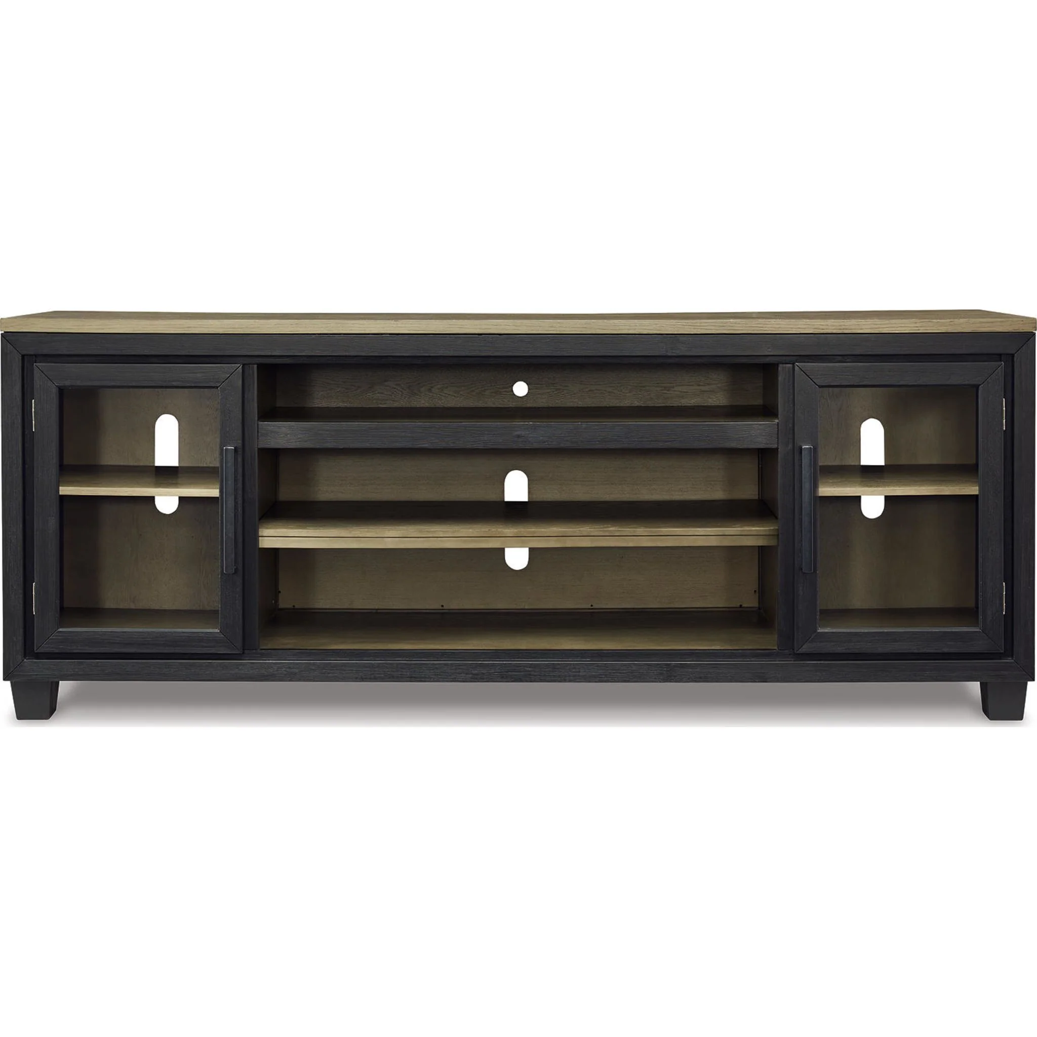 Foyland TV Stand - Black/Brown - Image 13