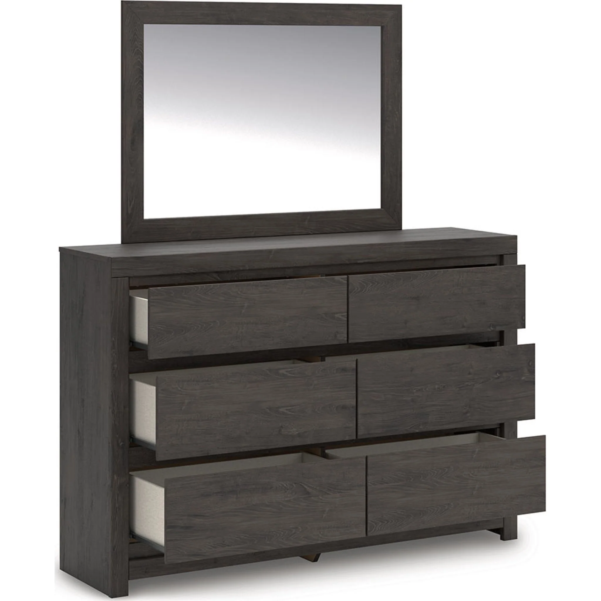 Fraluna 6 Piece King Panel Bedroom - Charcoal - Image 3