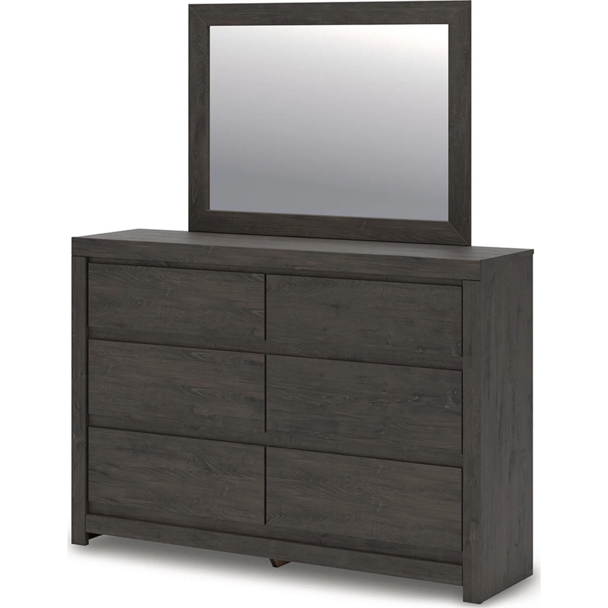 Fraluna 6 Piece Queen Panel Bedroom - Charcoal - Image 2