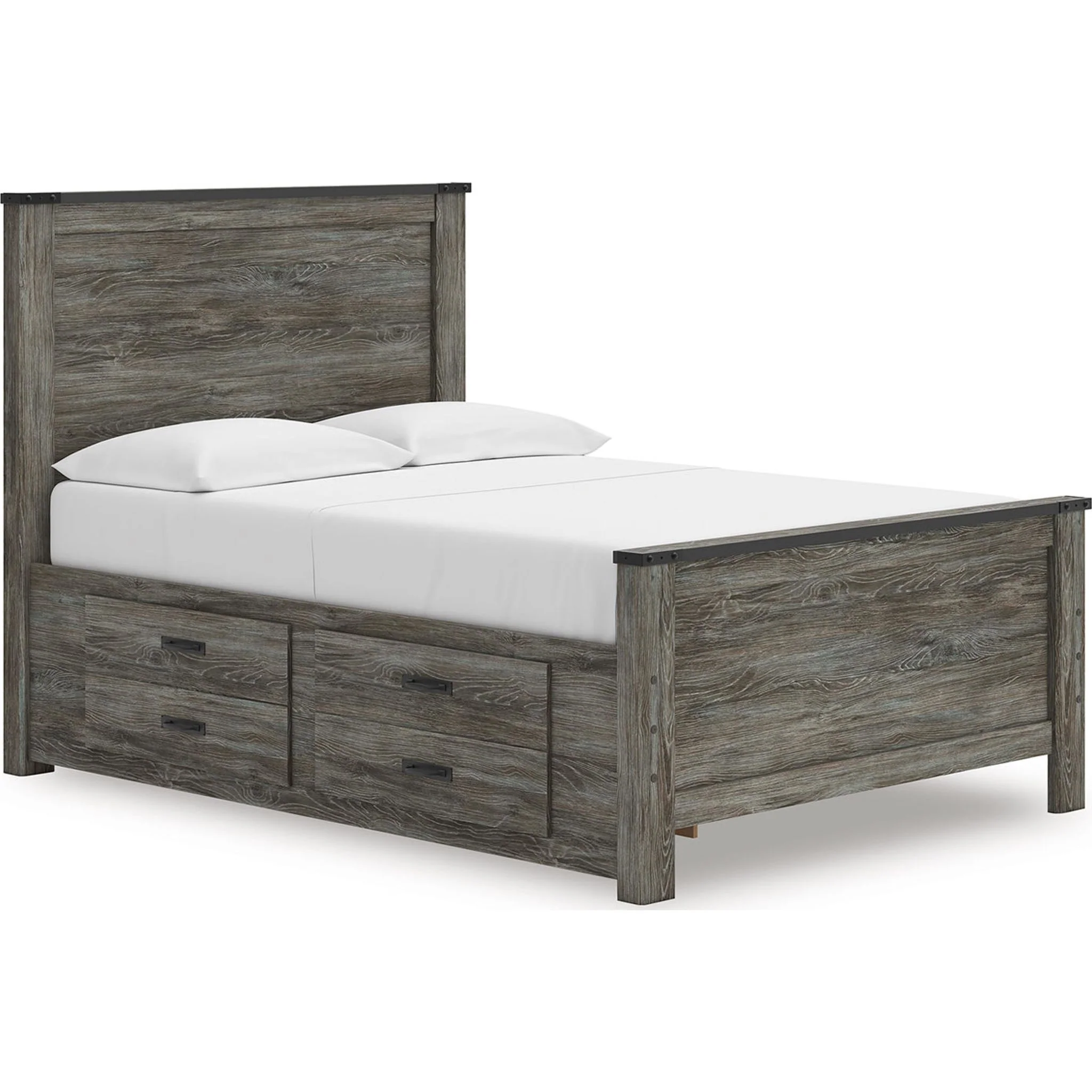 Frandern Full Storage Bed - Black/Gray
