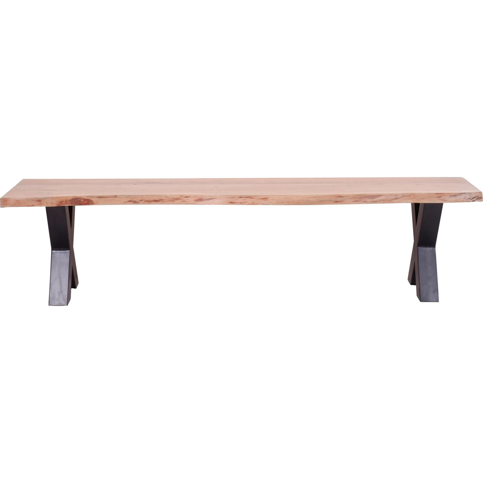 Franko Dining Bench - Natural Wood/Black Iron - (SPBH72) - Image 2