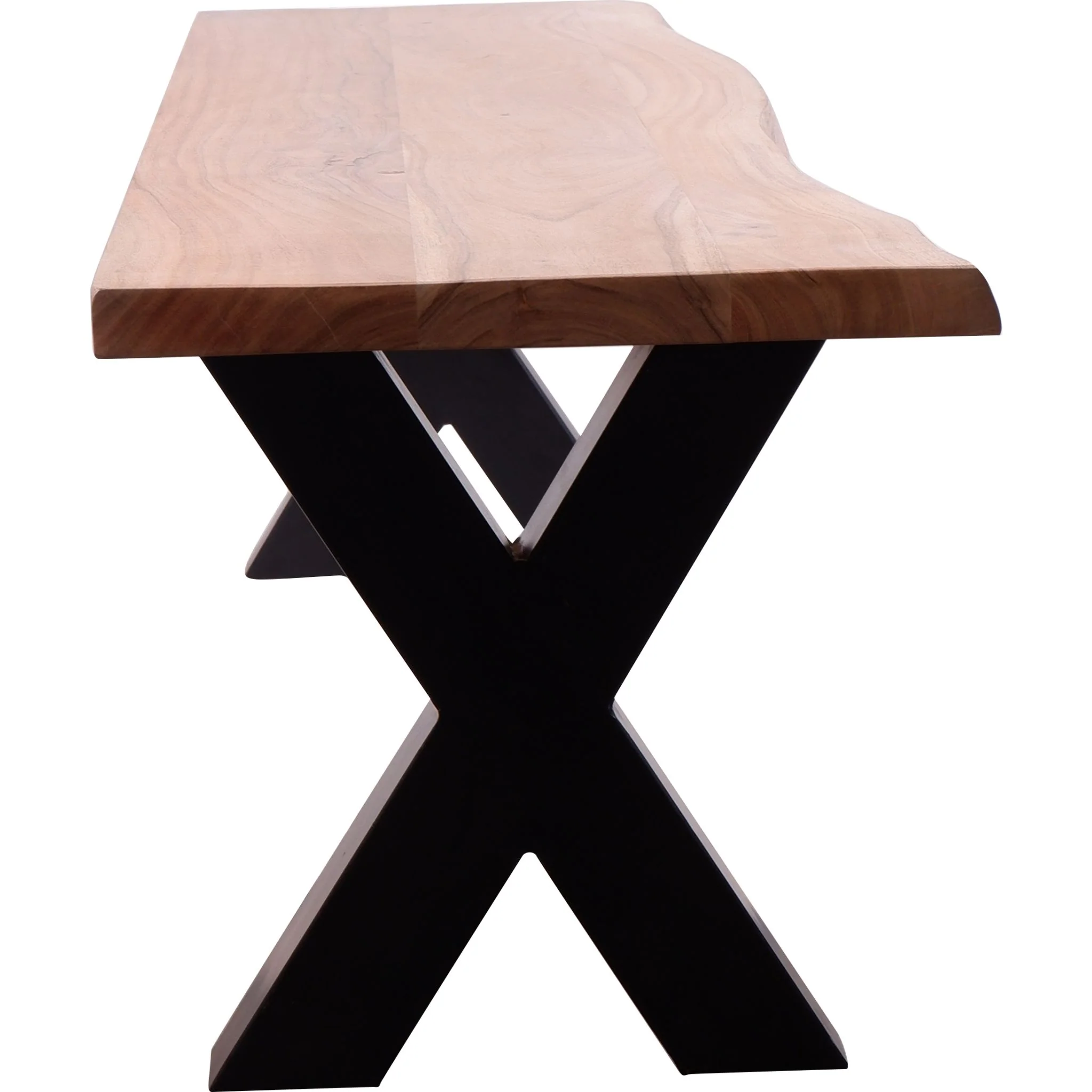Franko Dining Bench - Natural Wood/Black Iron - (SPBH72) - Image 4