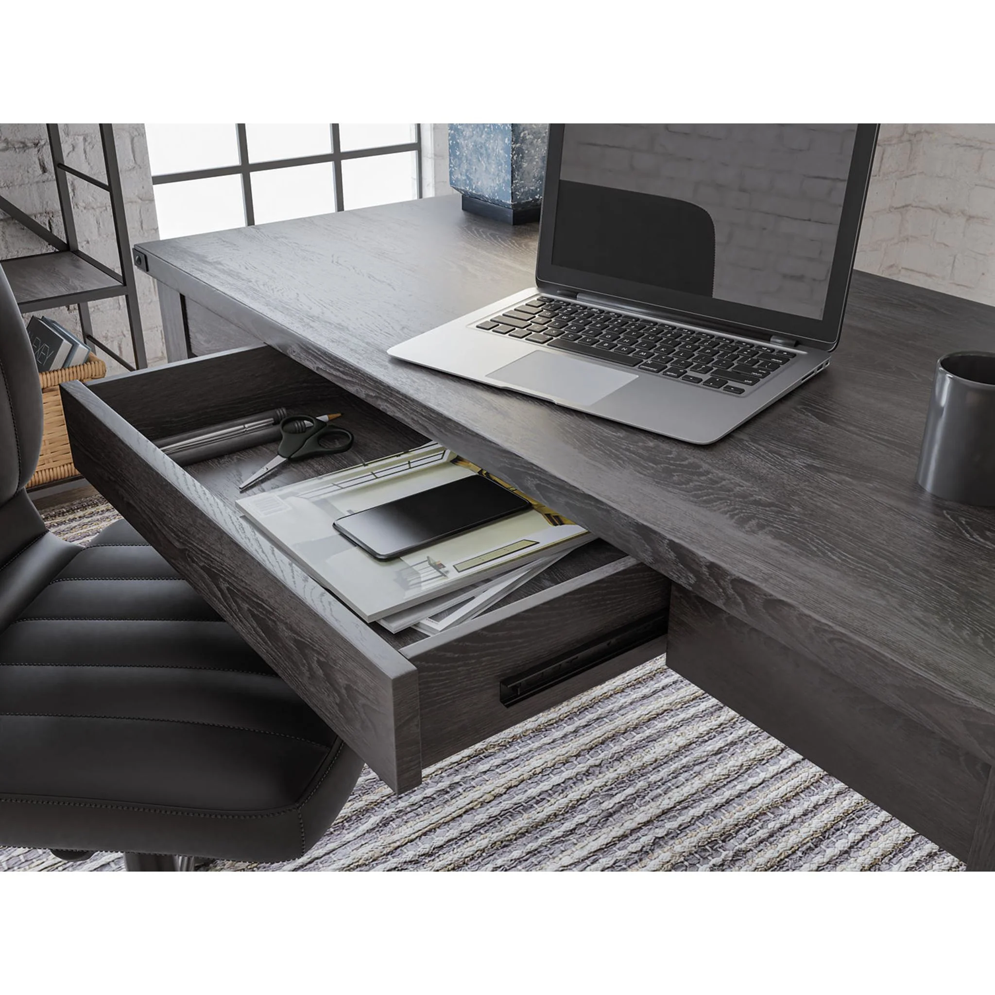 Freedan Desk - Grayish Brown - Image 10