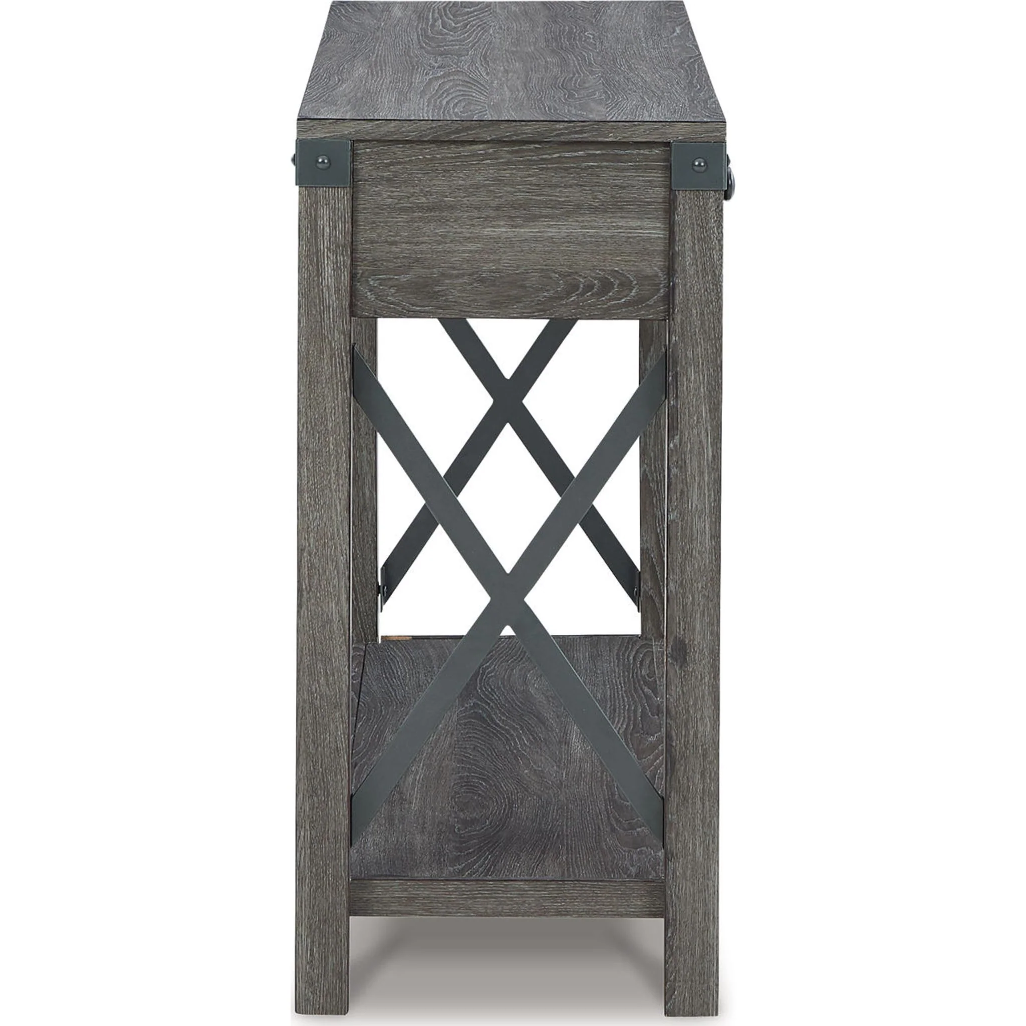 Freedan Sofa Table - Grayish Brown - Image 16