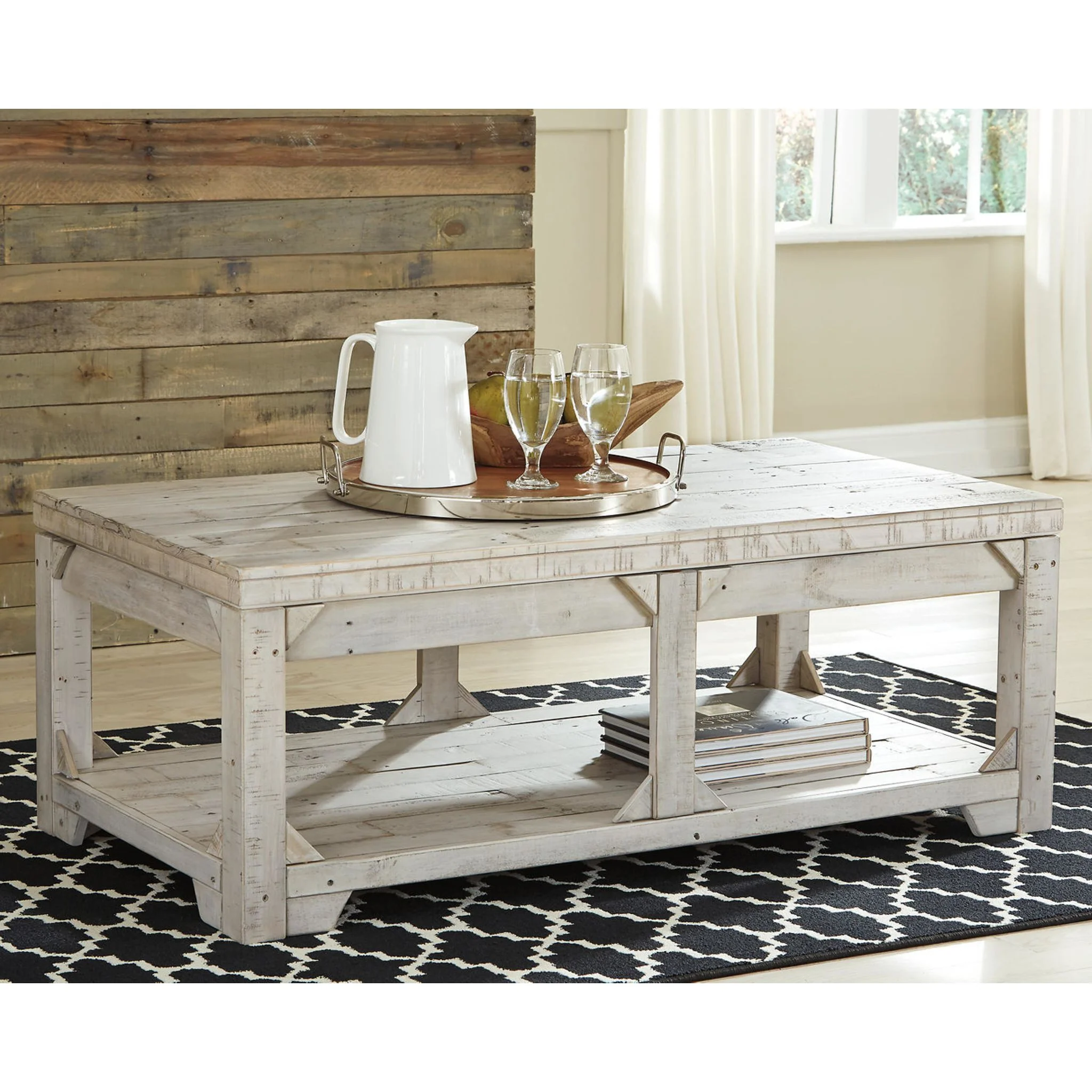 Fregine Coffee Table - Whitewash - Image 8