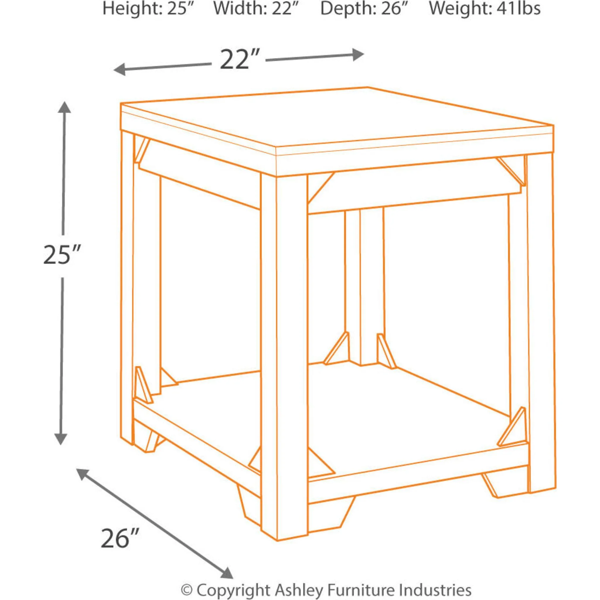 Fregine End Table - Whitewash - Image 22