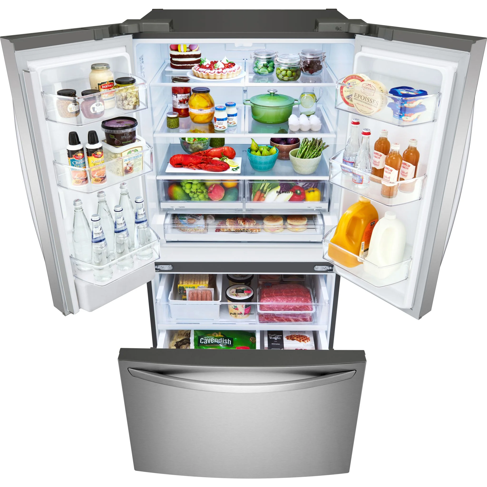 LG French Door Fridge (LRFWS2906S) - Stainless Steel - Image 11
