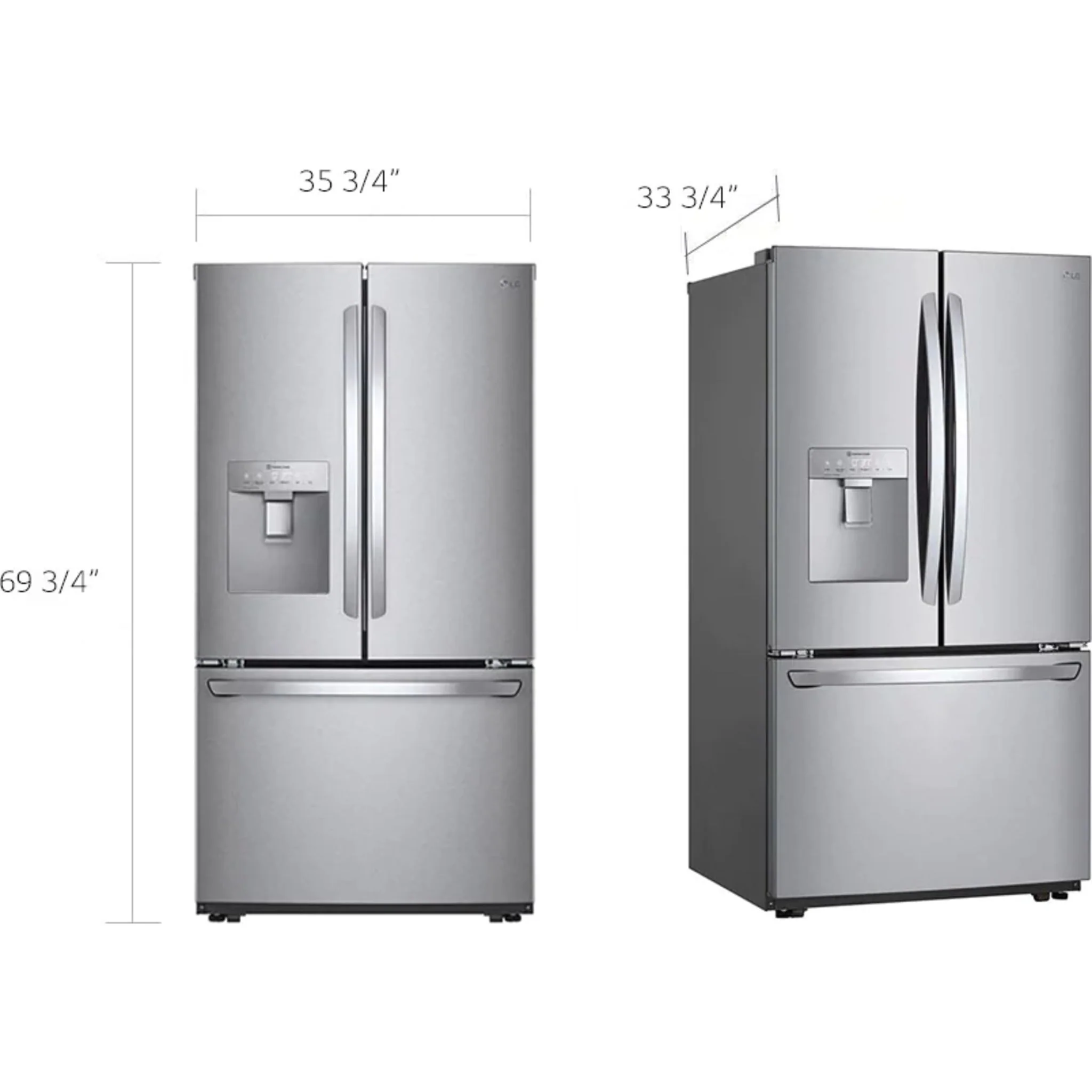 LG French Door Fridge (LRFWS2906S) - Stainless Steel - Image 13