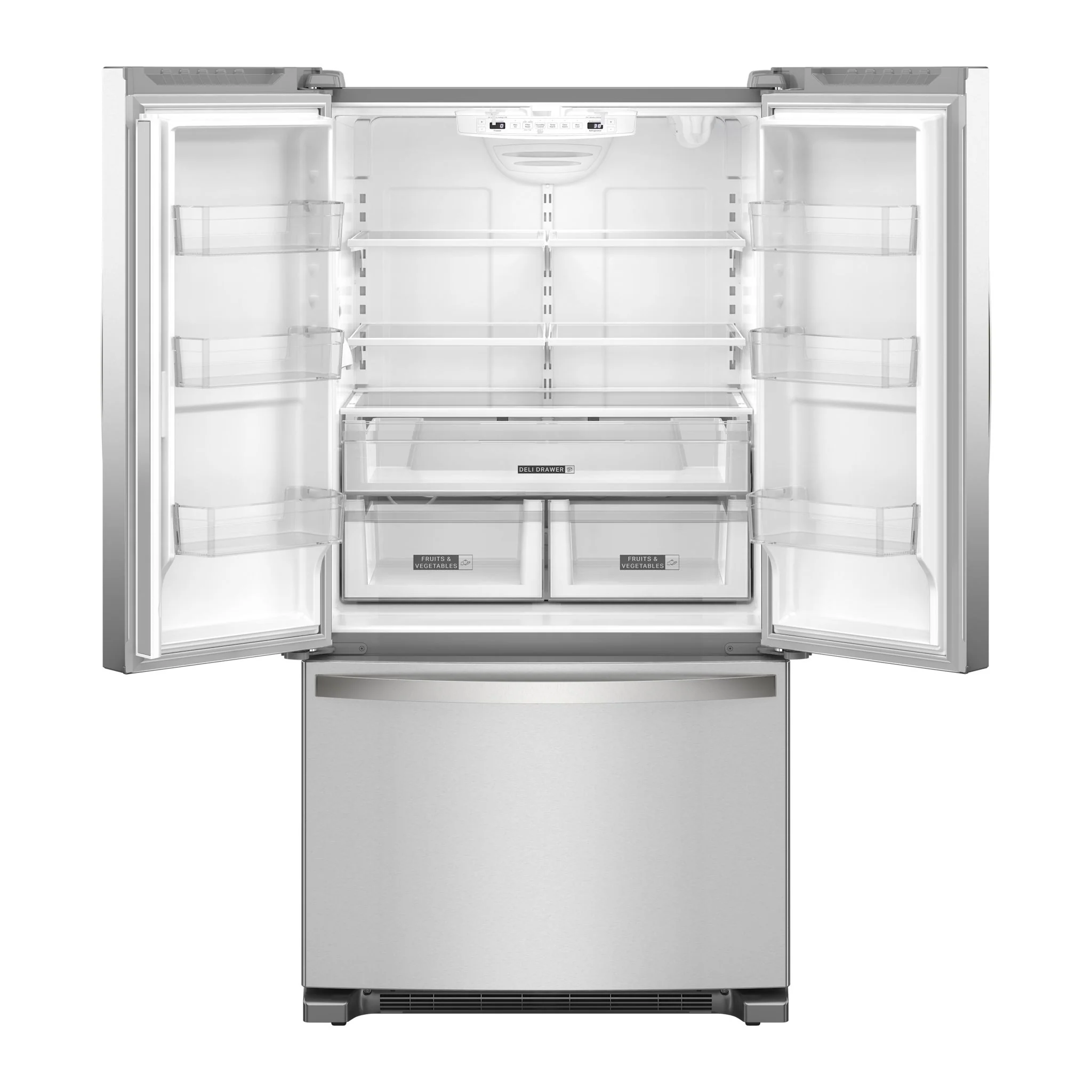 Whirlpool Full-Depth French Door Bottom Mount Refrigerator - Fingerprint Resistant Stainless Steel (WRFF3236RZ) - Image 4