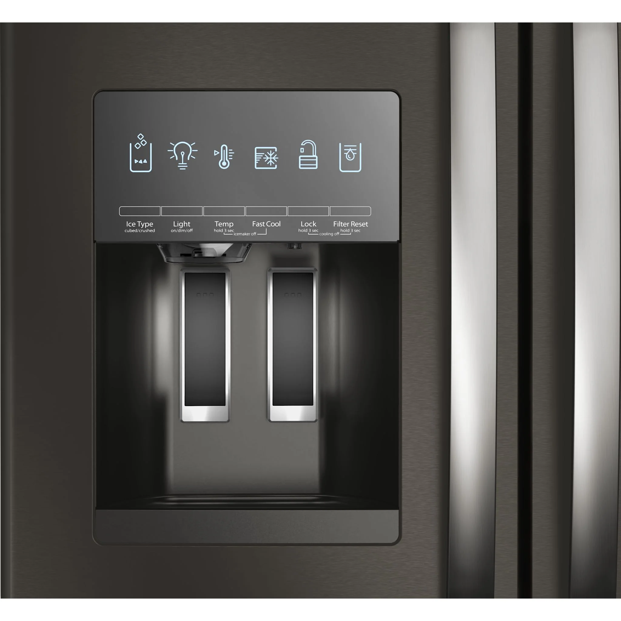 Whirlpool French Door Fridge (WRFF3436RV) - Black Stainless - Image 4