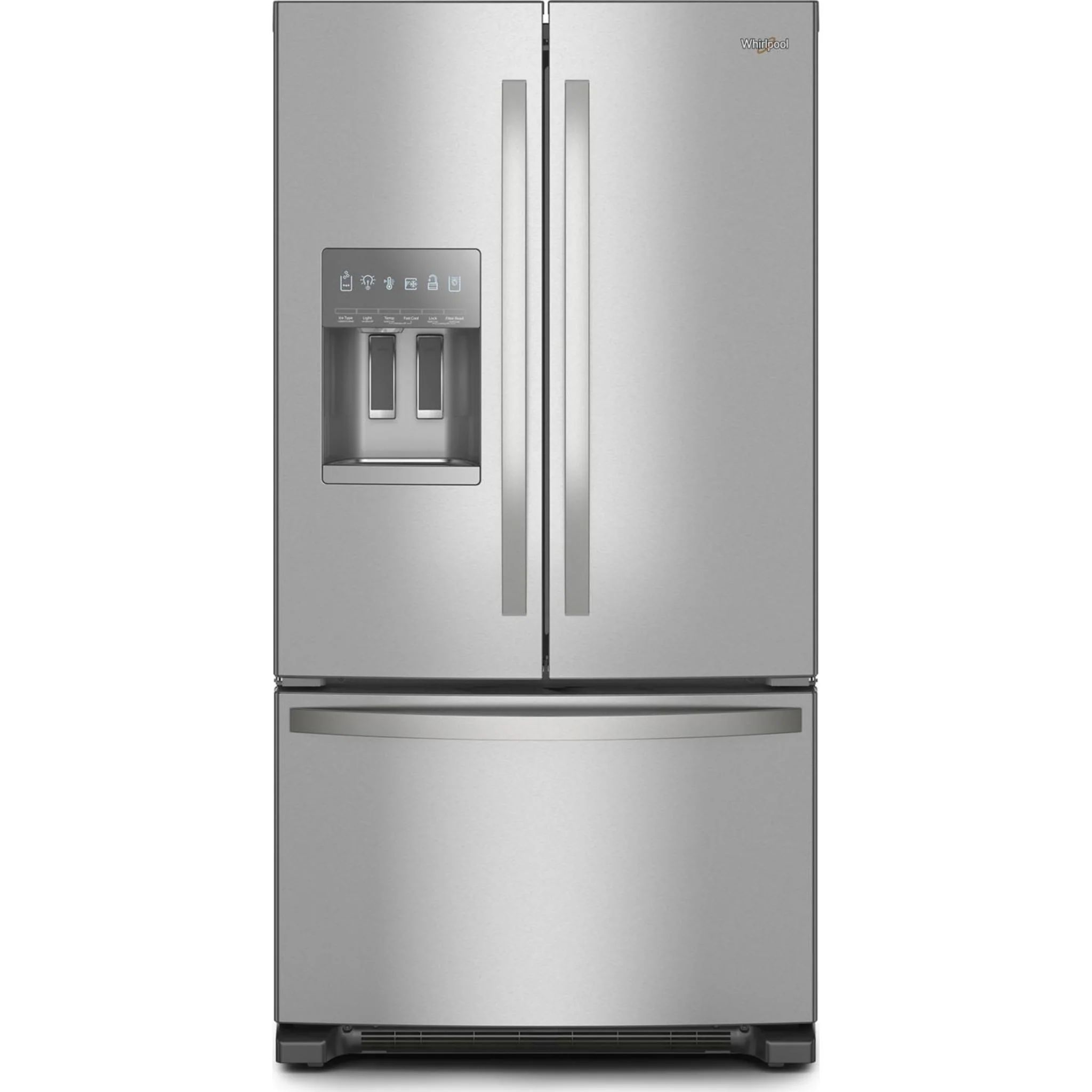 Whirlpool  36" Wide French Door Bottom Mount Refrigerator-Fingerprint Resistant Stainless Steel (WRFF3436RZ)