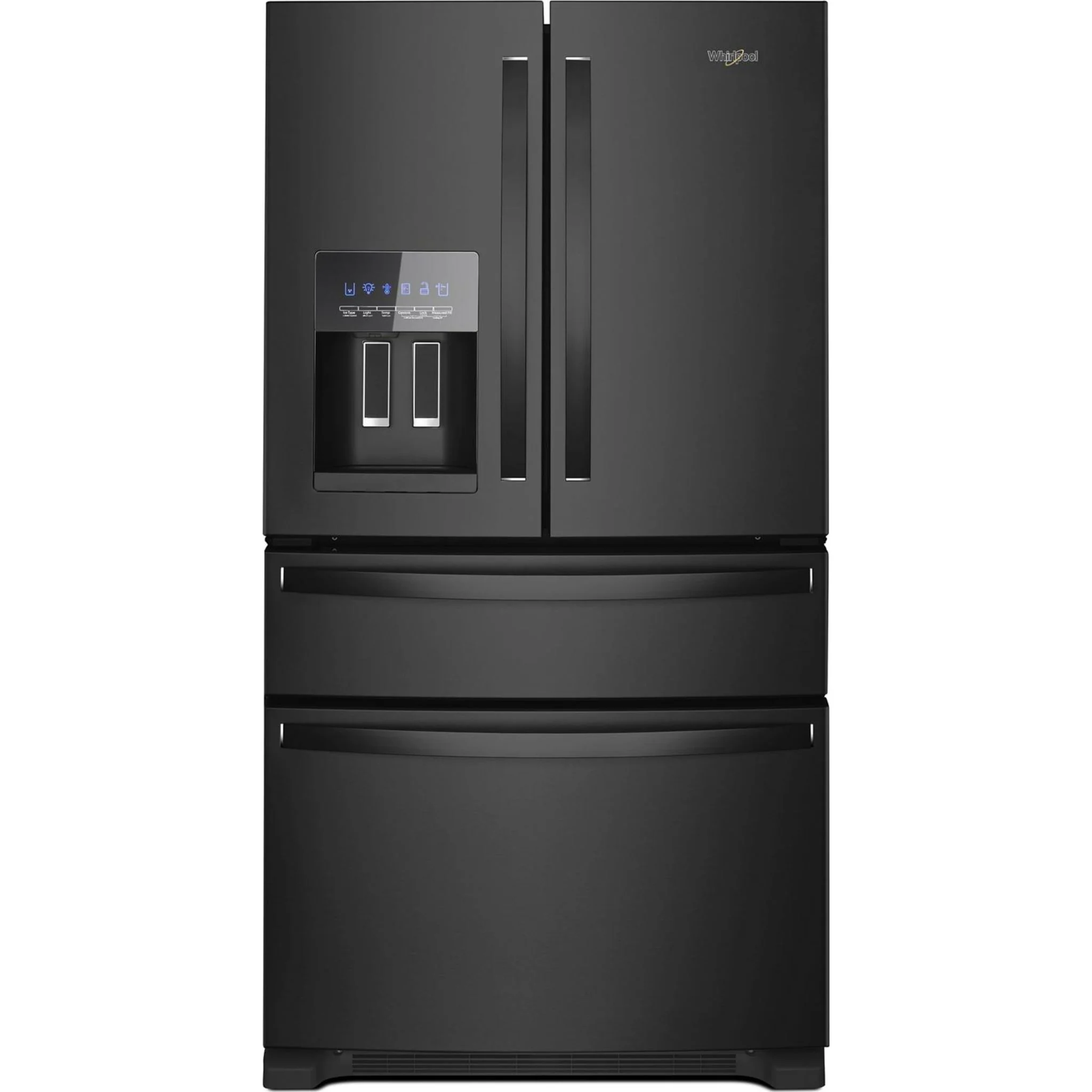 Whirlpool 36-Inch Wide French Door Bottom Mount Refrigerator - 25 cu. ft. -Black (WRMF3636RB)