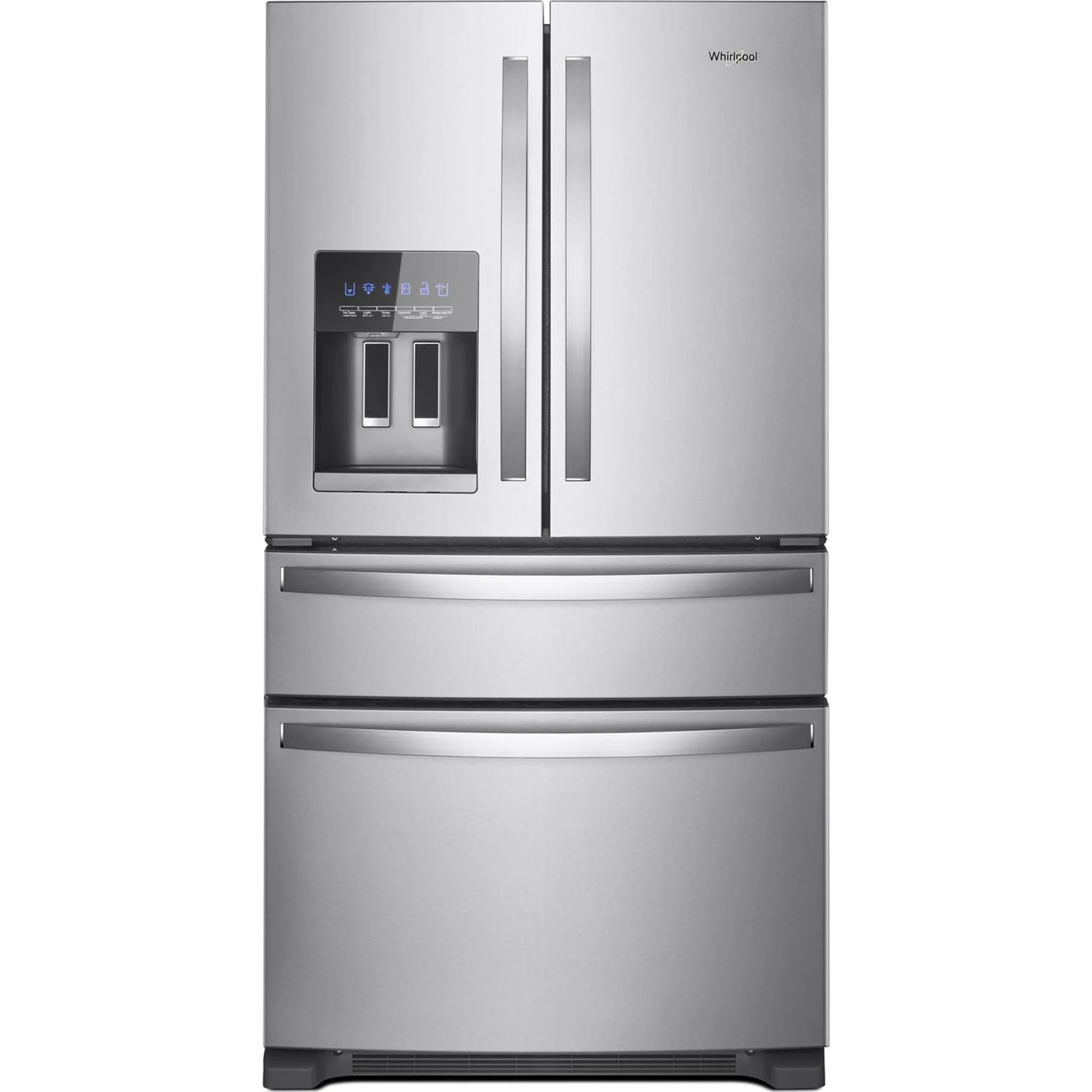 Whirlpool 36-Inch Wide French Door Bottom Mount Refrigerator - 25 cu. ft. -Fingerprint Resistant Stainless Steel (WRMF3636RZ)