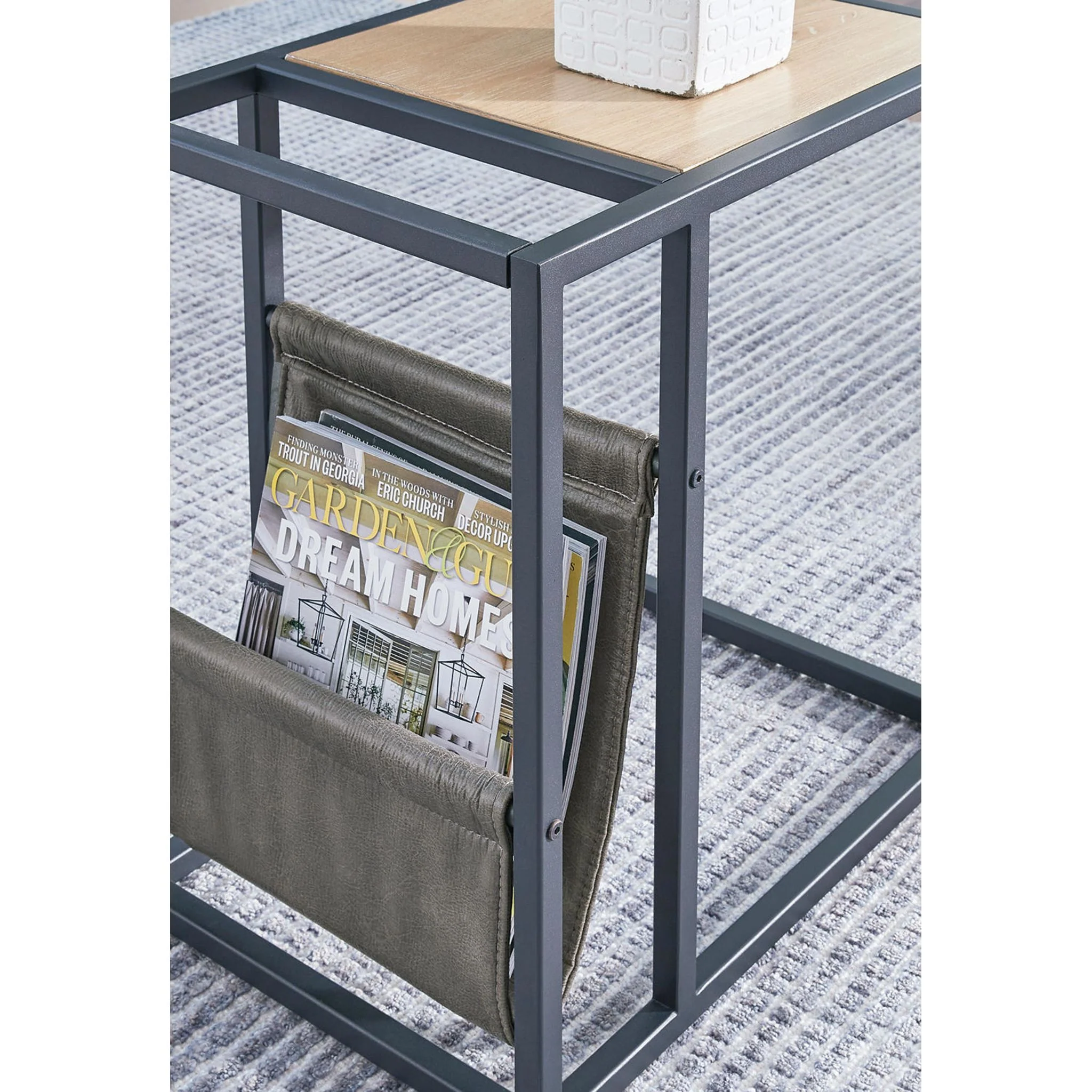 Freslowe Accent Table - Light Brown/Black - Image 5