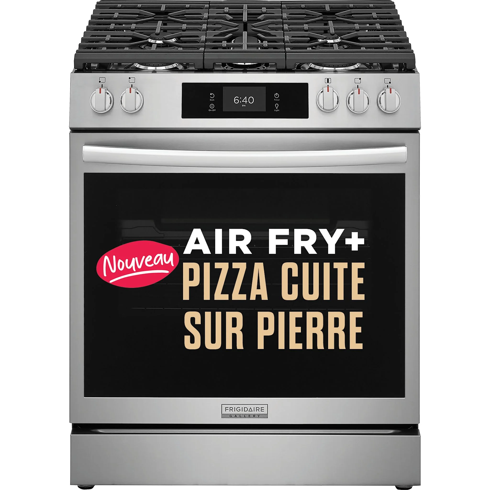 Frigidaire Gallery 30'' Front Control Gas Range with Stone-Baked Pizza - Stainless Steel (GCFG3070BF) - Image 8