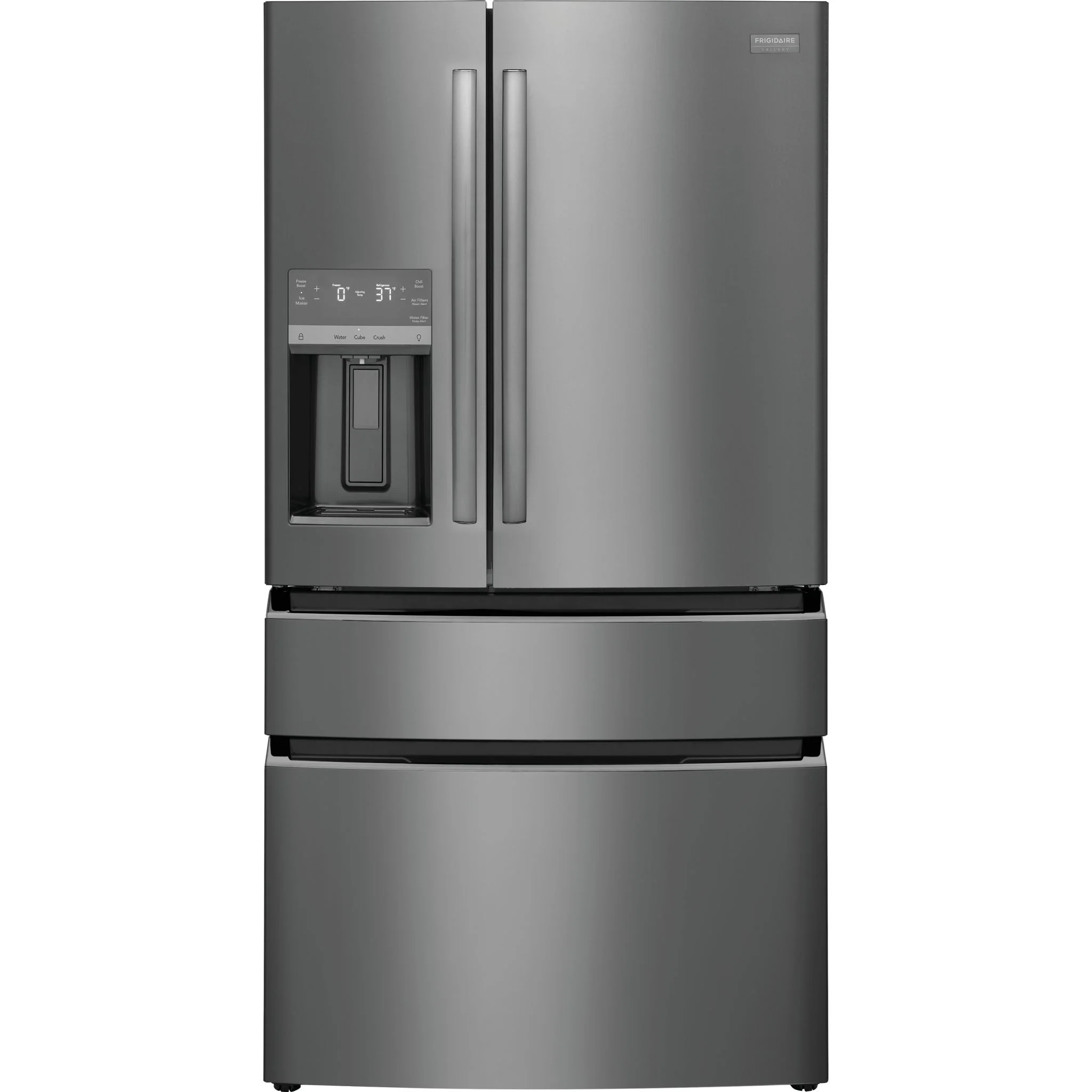 Frigidaire Gallery 22 Cu. Ft. Counter-Depth 4-Door French Door Refrigerator - Black Stainless ( GRMC2273CD )
