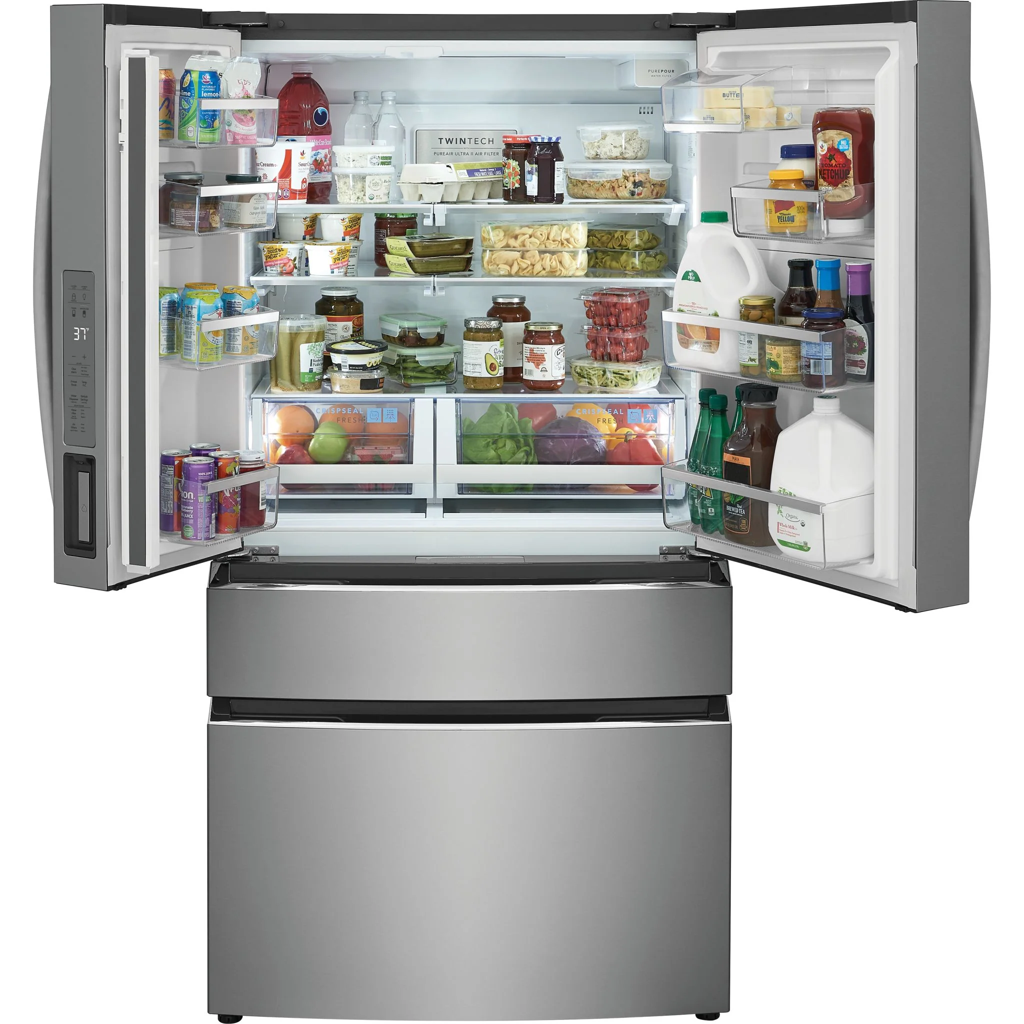 Frigidaire Gallery 22 Cu. Ft. Counter-Depth 4-Door French Door Refrigerator - Stainless Steel ( GRMG2272CF ) - Image 10