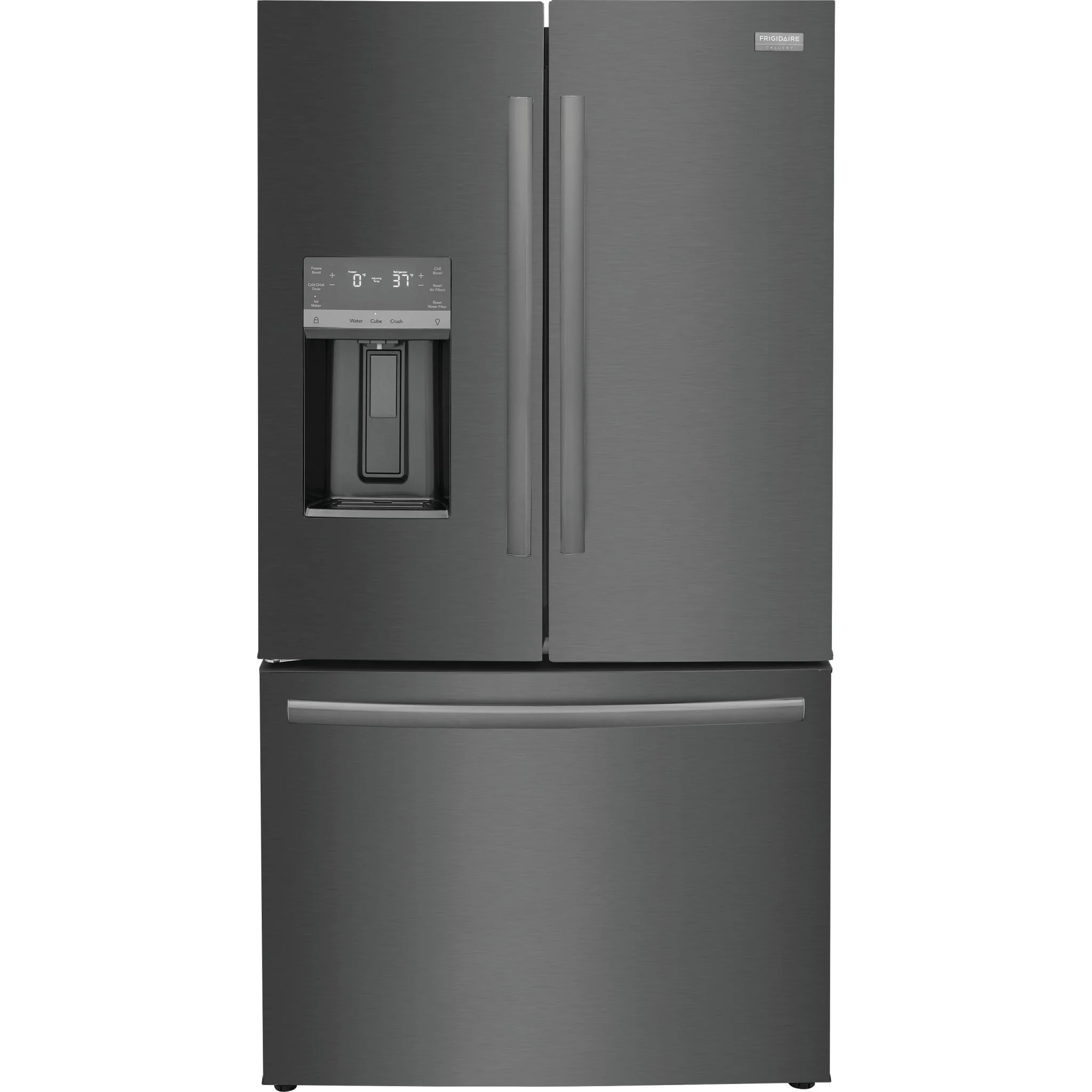 Frigidaire Gallery 23 Cu. Ft. Counter-Depth French Door Refrigerator - Black Stainless ( GRFC2353AD )