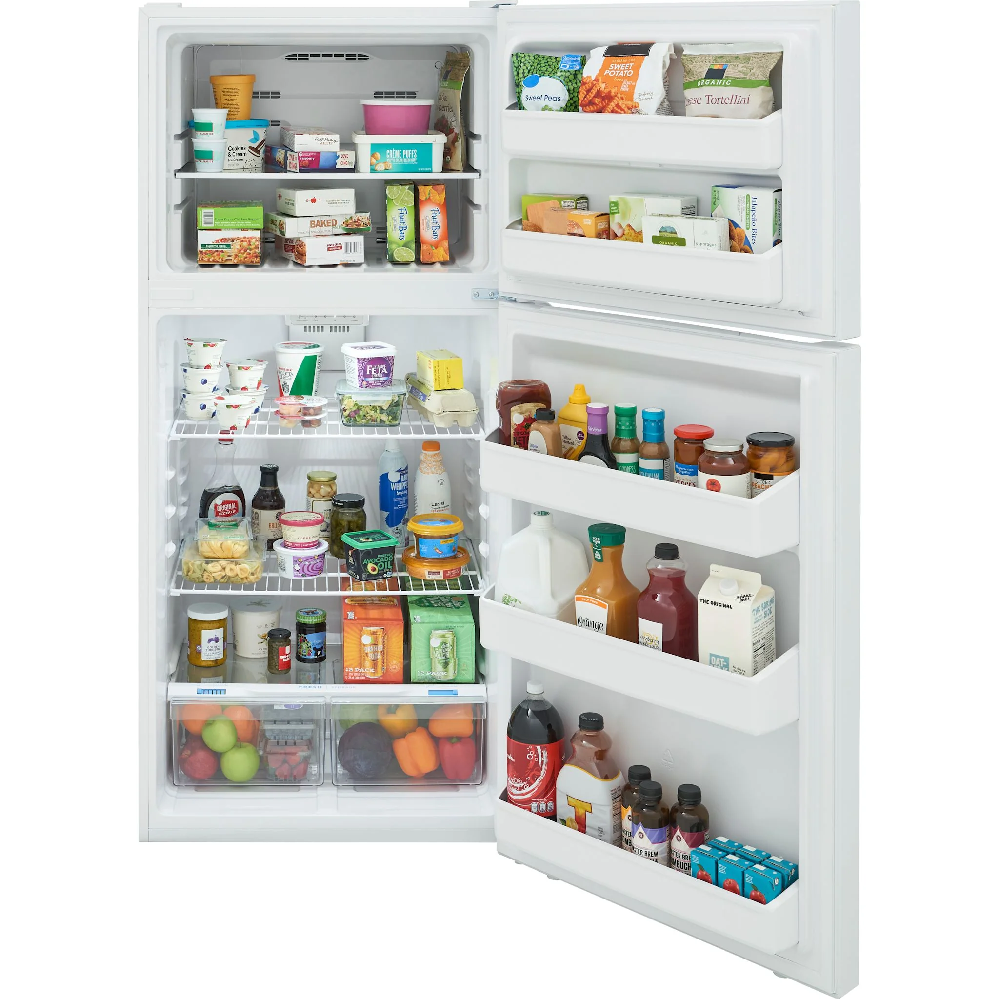 Frigidaire 18 Cu. Ft. Garage Ready Top Freezer Refrigerator - White ( FFHT1814YW ) - Image 4